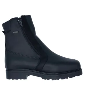 Beluga Double Zipper Leather Boots - Black Compact Frame