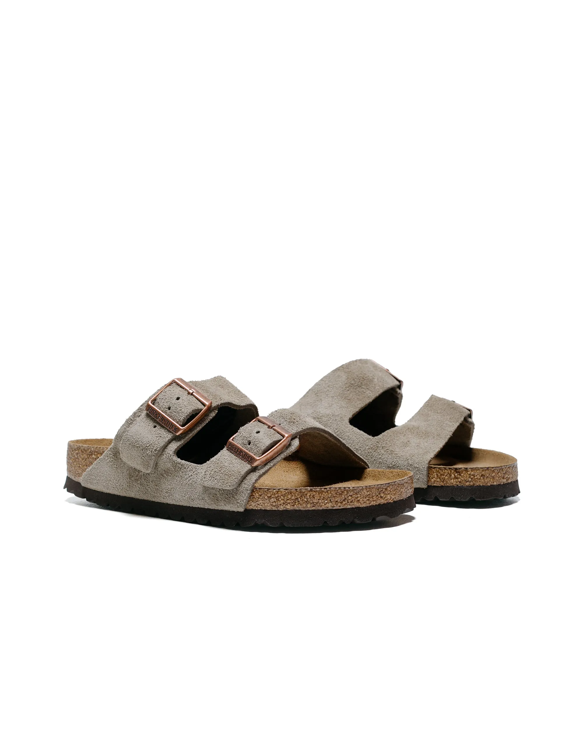 Fresh stability High-top Birkenstock Arizona Taupe Suede