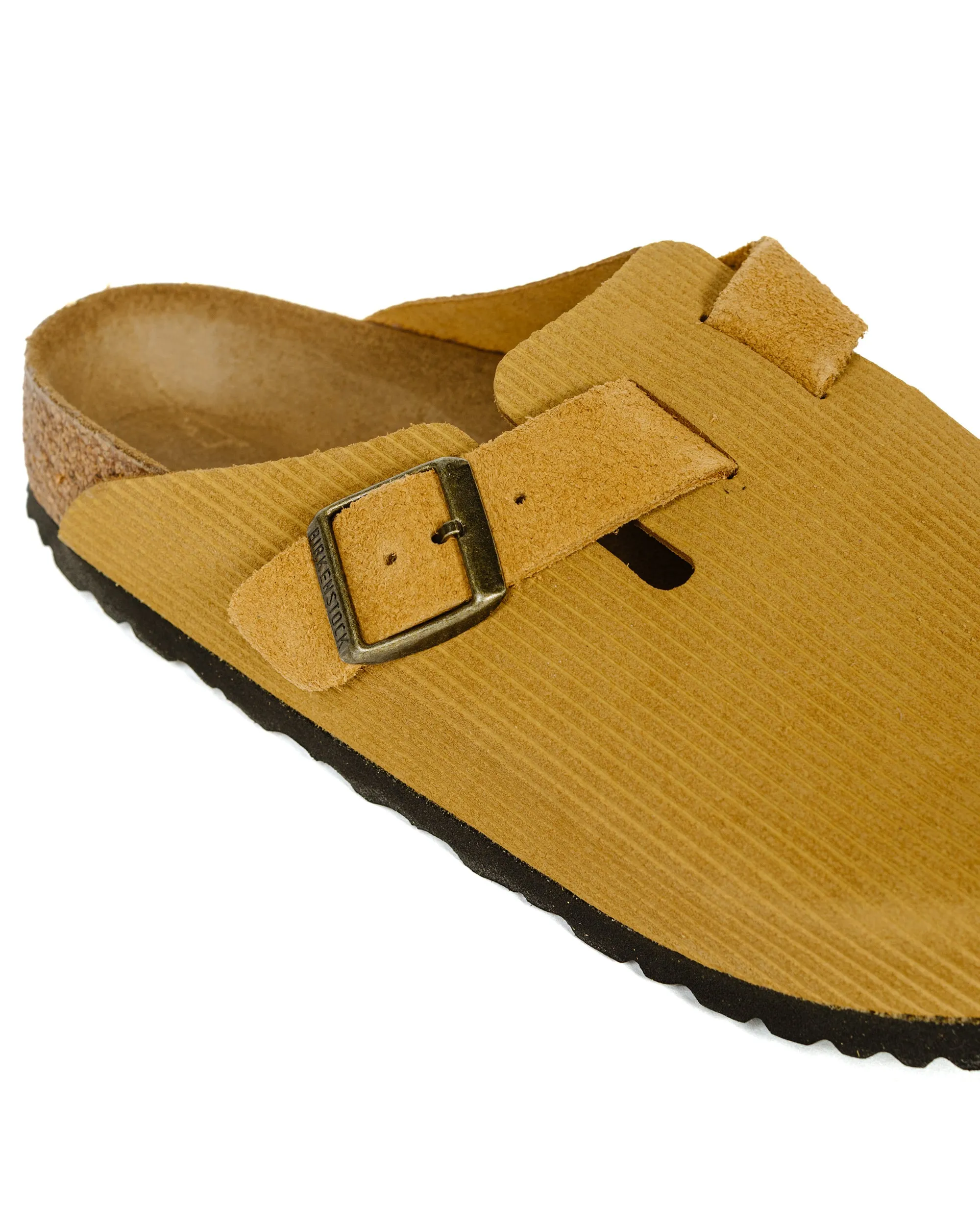 Birkenstock Boston Cork Brown Suede Corduroy golf shoes Foot Support