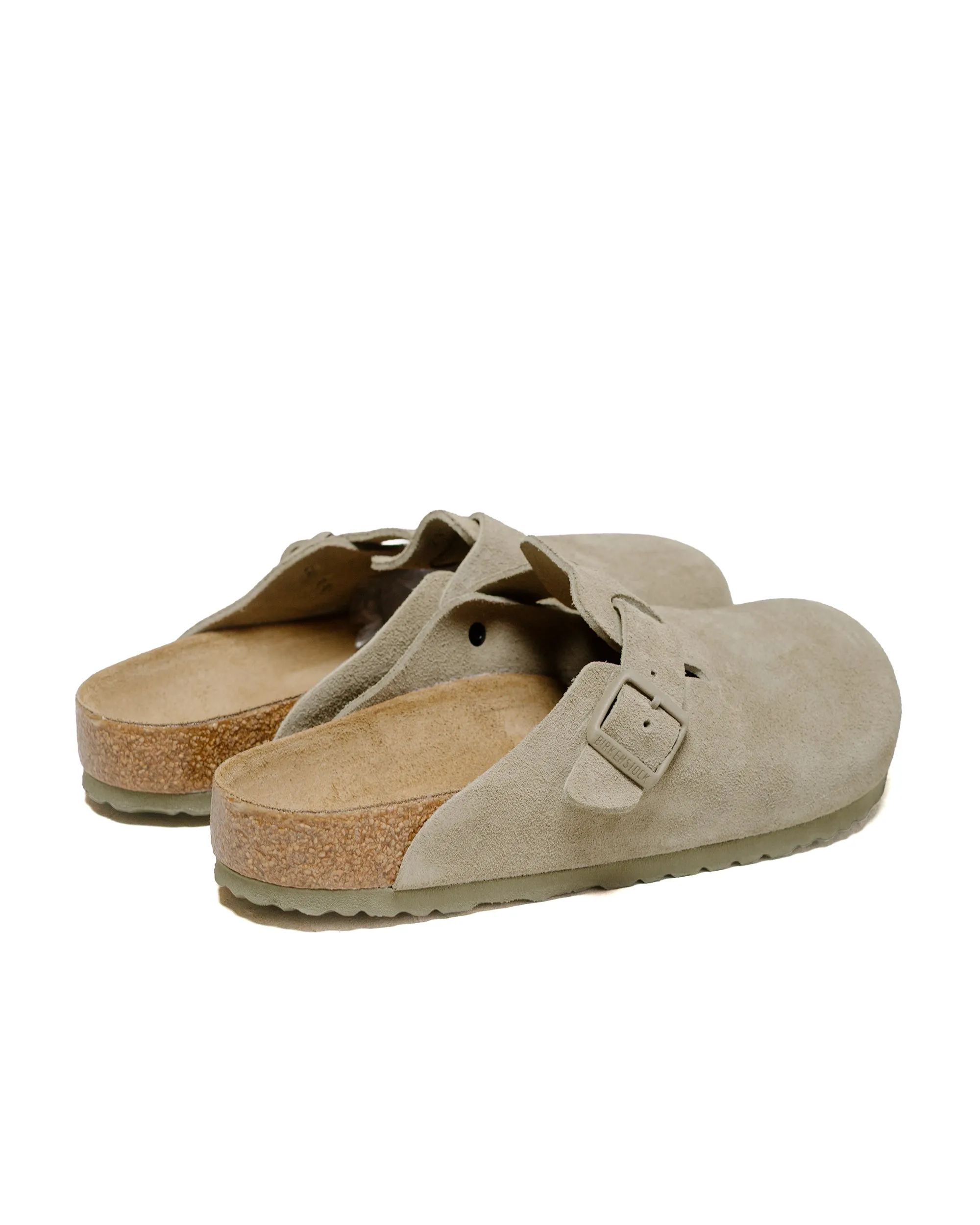 Birkenstock Boston Faded Khaki Suede neutral - colors