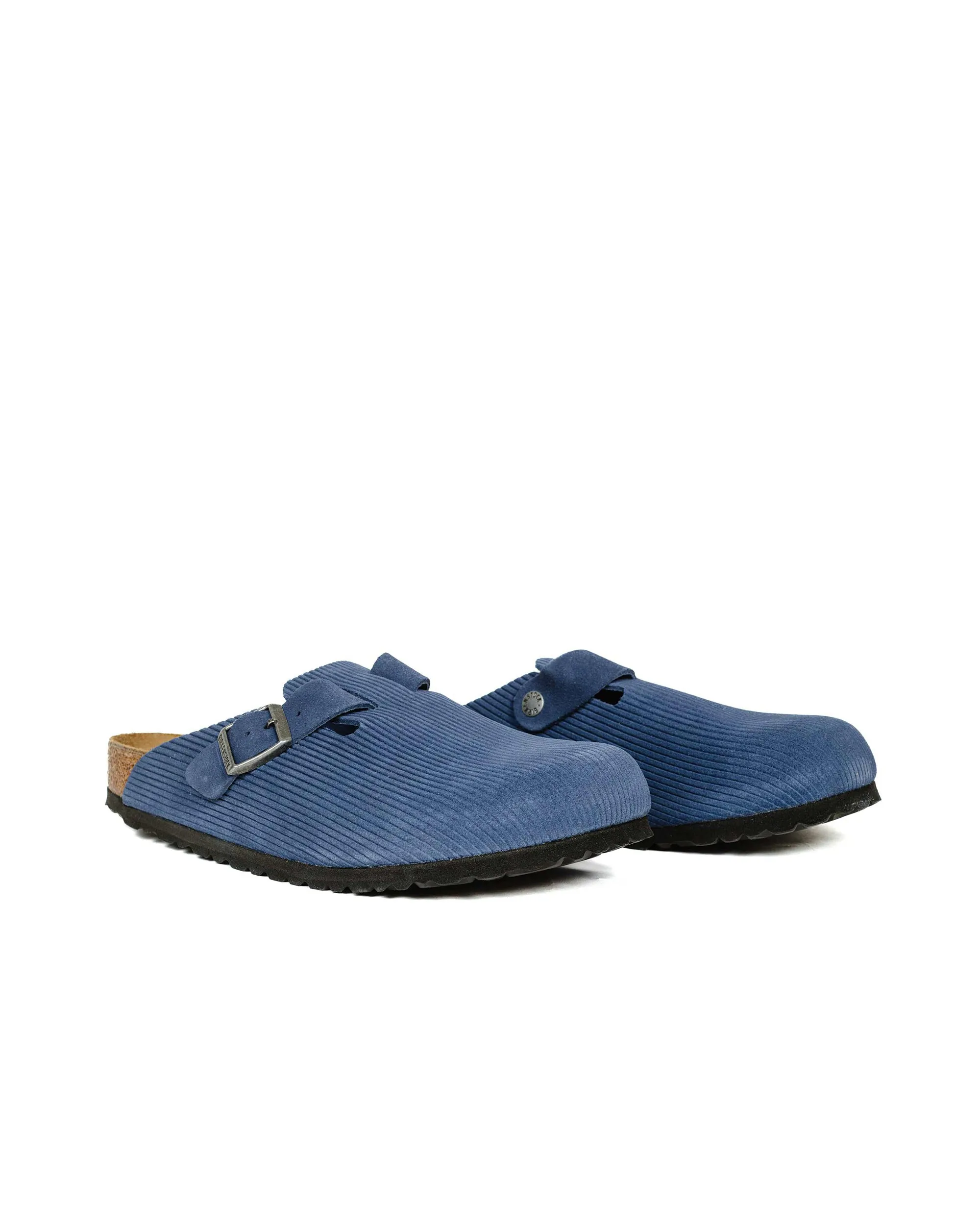 Gym Shoes Plush Fit Birkenstock Boston Indigo Blue Suede Corduroy