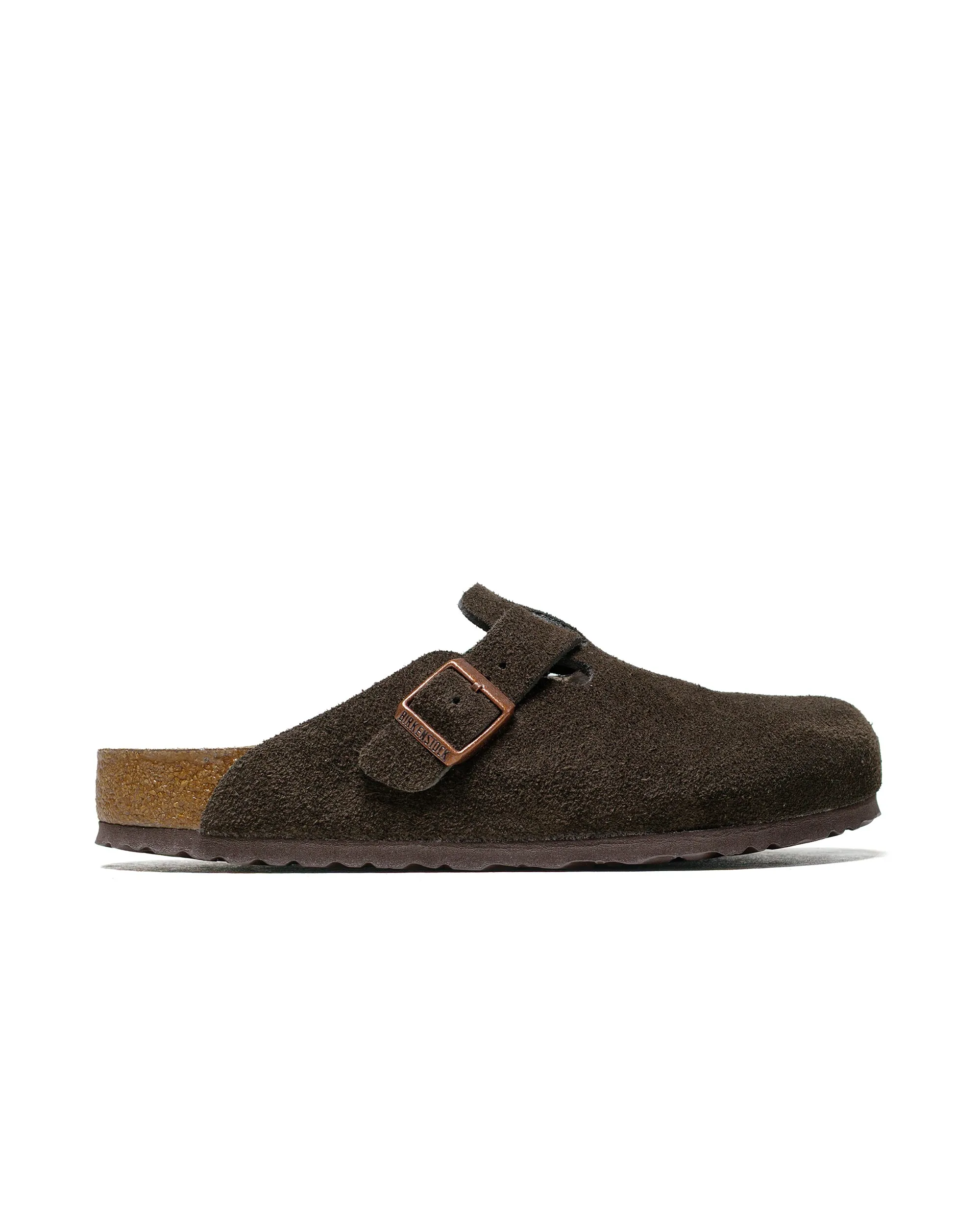 toe - box Cushioned durability Birkenstock Boston Mocha Suede