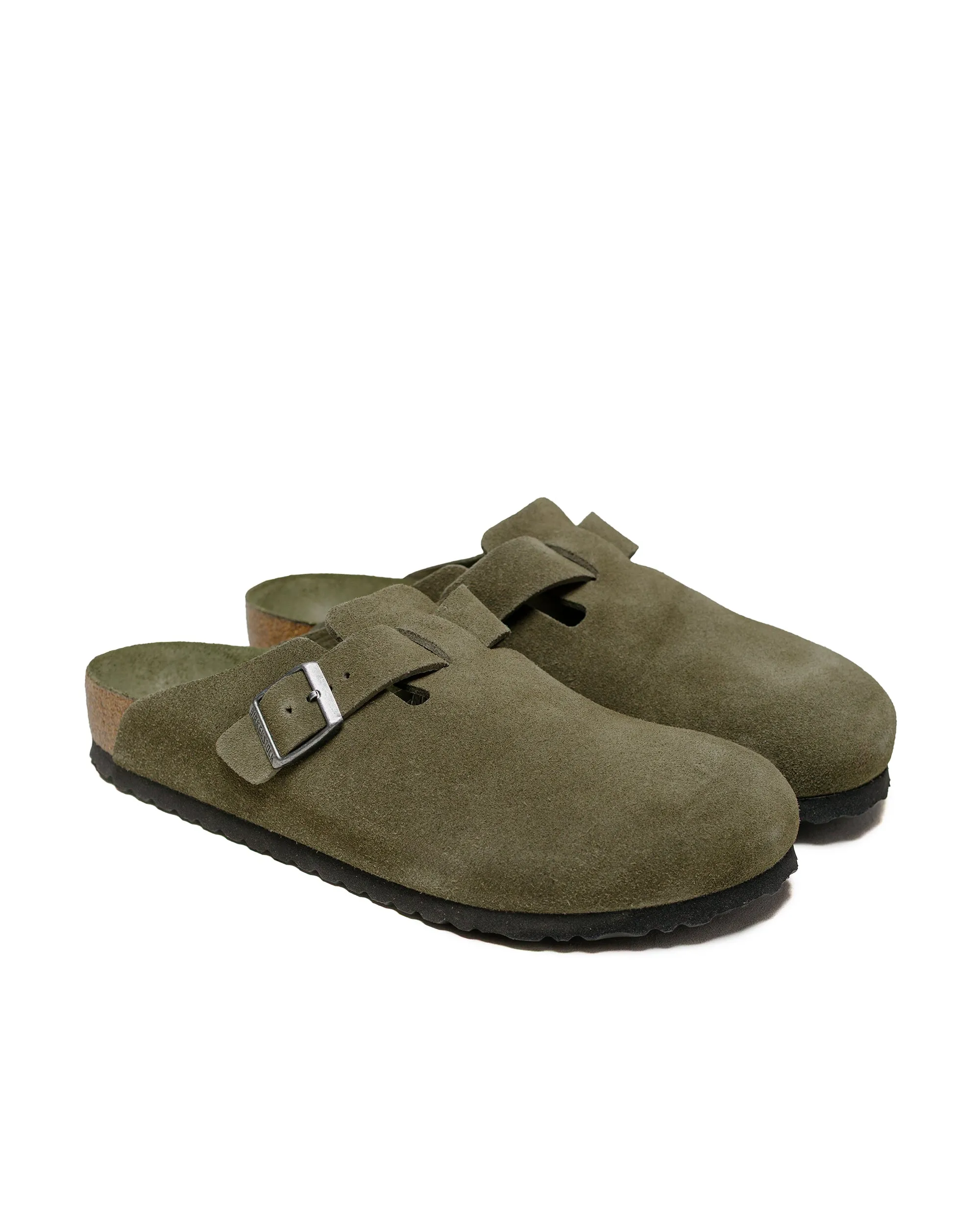 Birkenstock Boston Thyme Tonal Suede thin heel