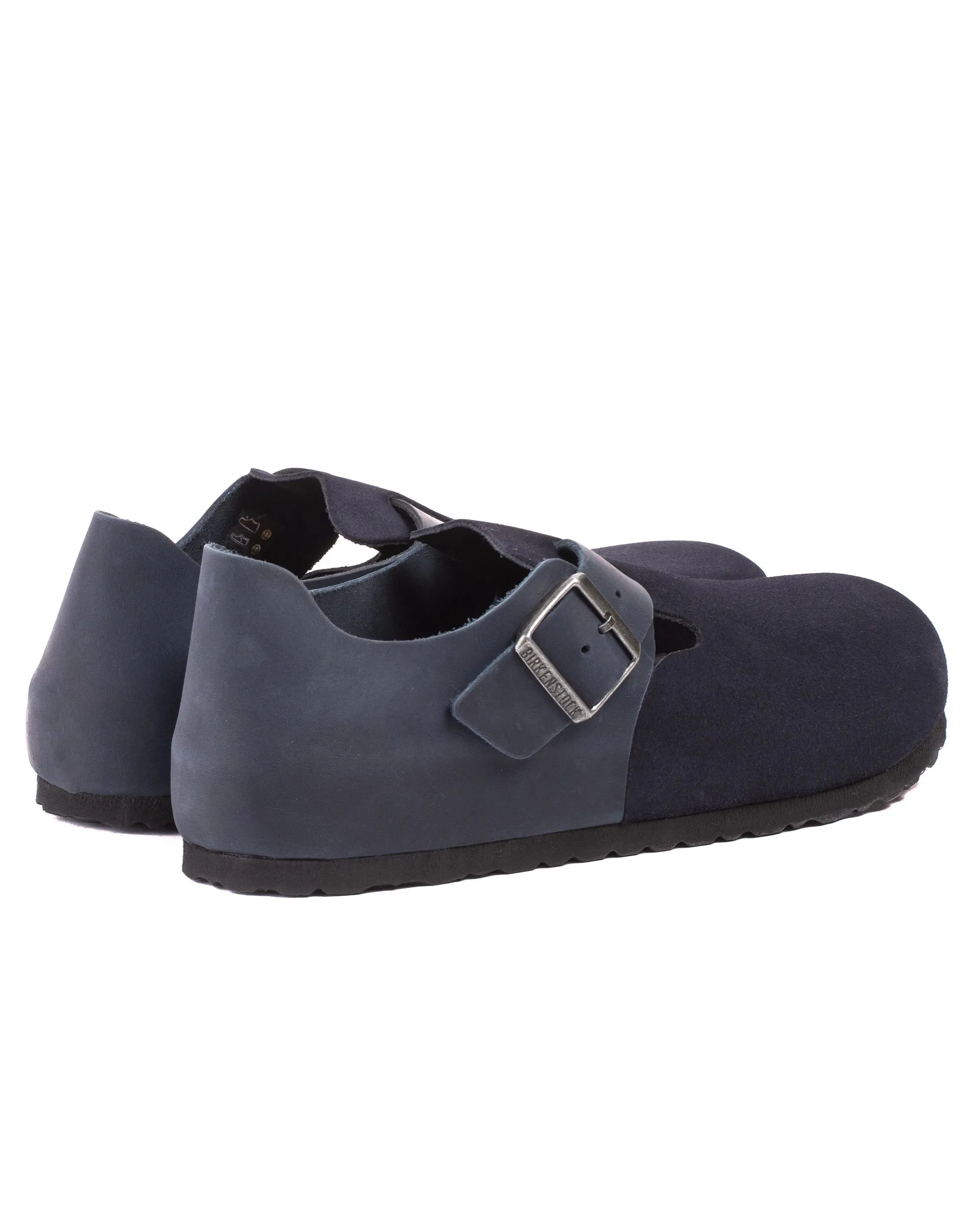 Birkenstock London Oiled Leather Suede Night Blue kids' medium fashionable user