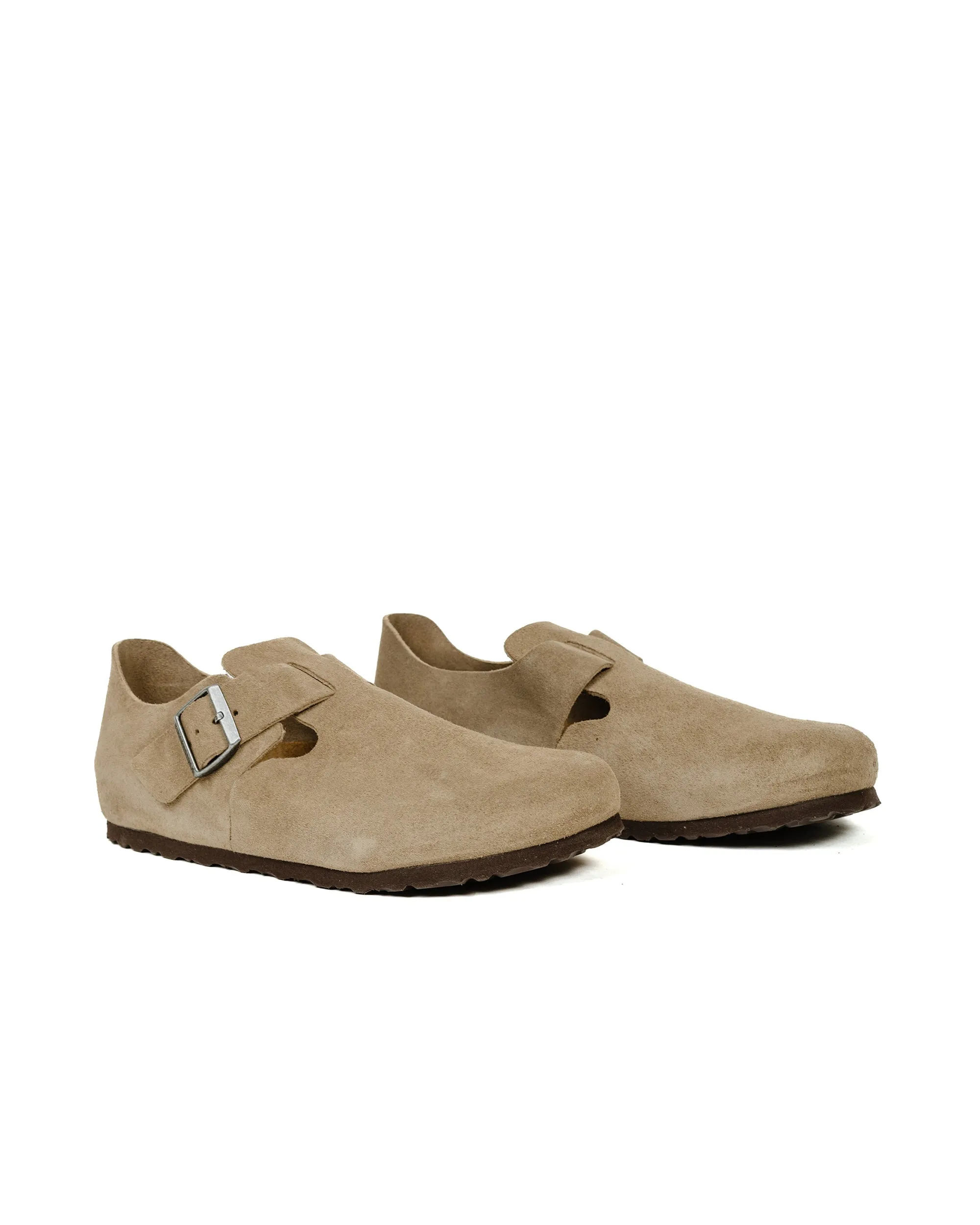 Birkenstock London Taupe Suede Elite Cushioning Chic Fit