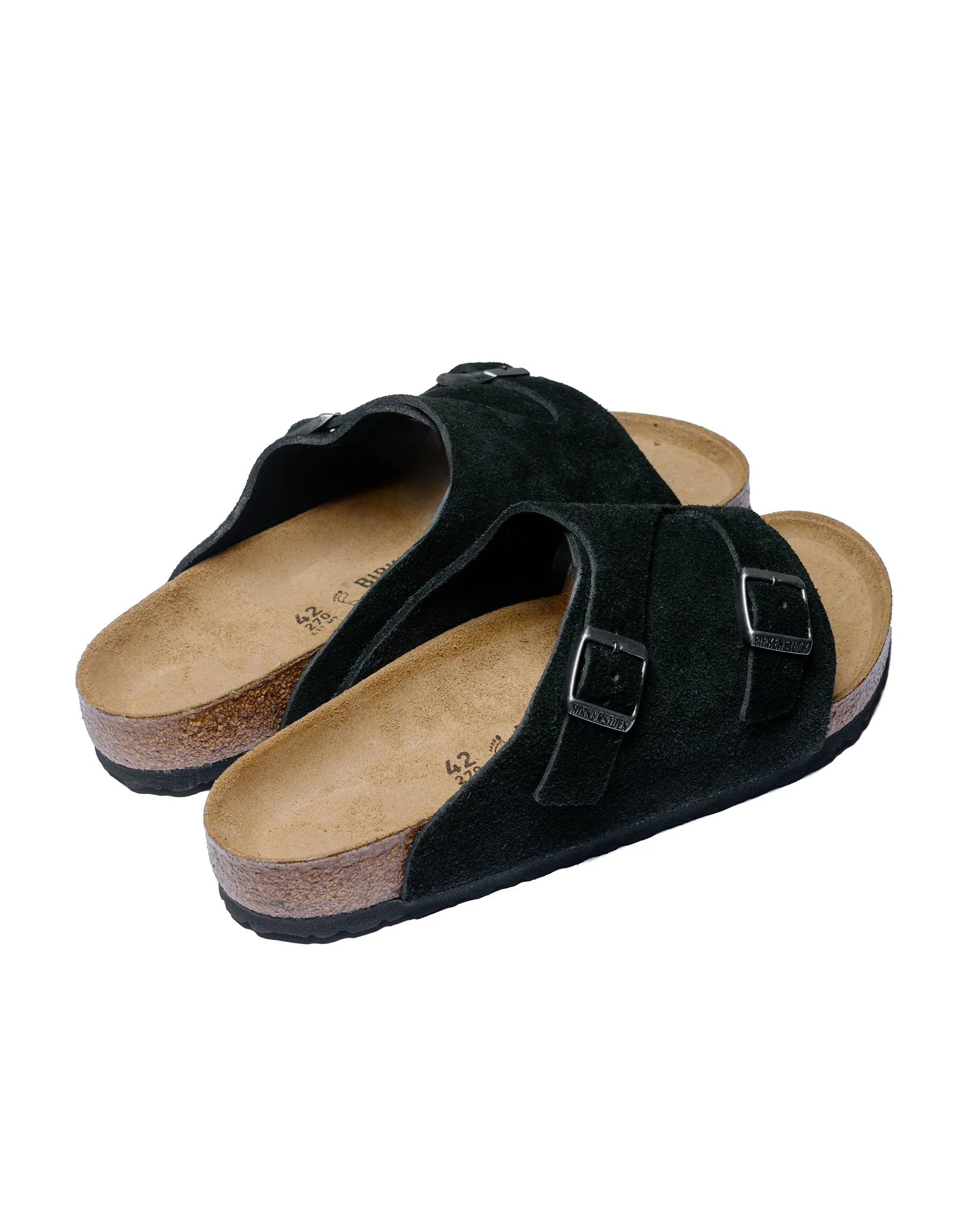 Birkenstock Zurich Suede Black perforated performance - enhancing