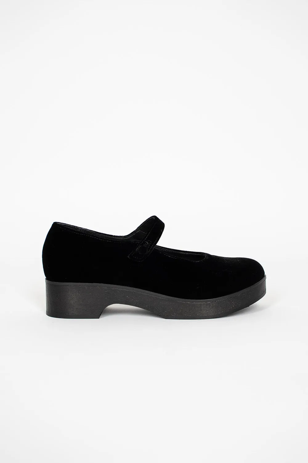 Button Ballerina Clog Black light texture
