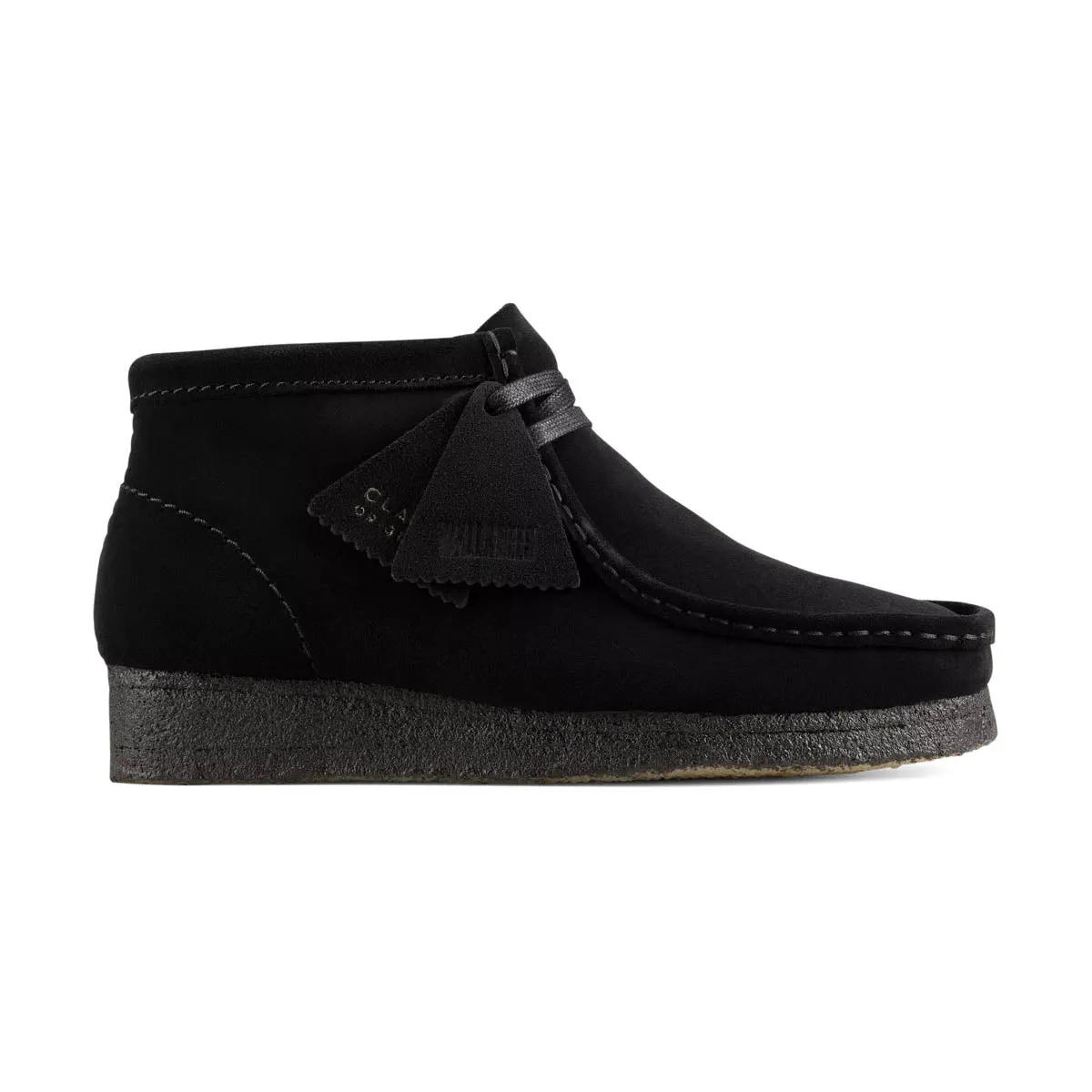 Clarks Wallabee Boot Black Suede Men's Shoes Smart Footwear