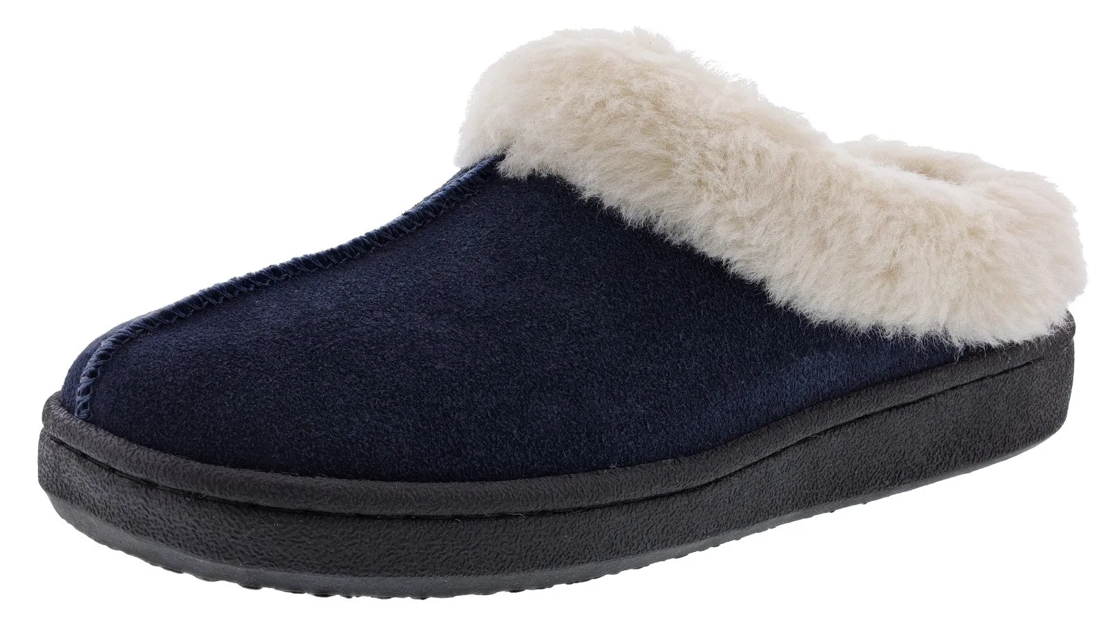 Clarks Women's JMS0587 Suede Indoor & Outdoor House Slippers Foot Relief