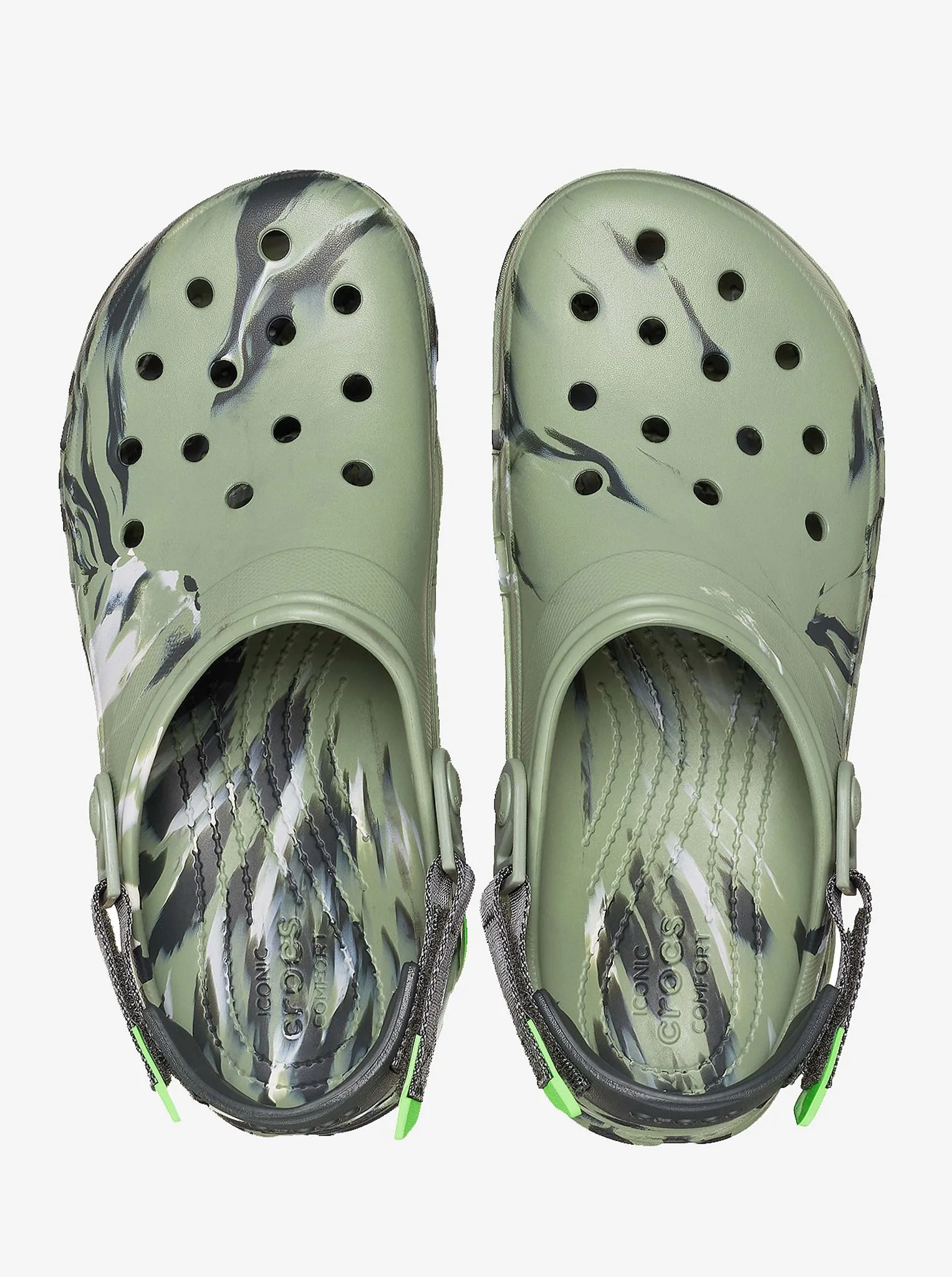 Classic All Terrain Marbled Clog Unisex Summer Glow Tropical Leaf