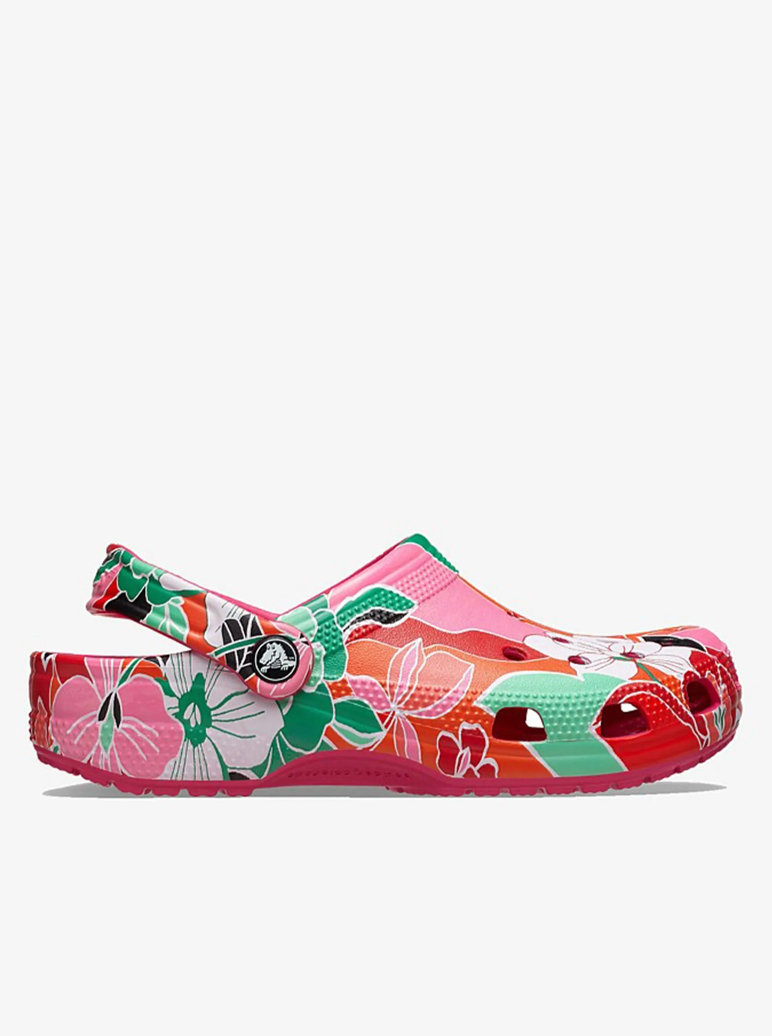 Slim Profile Compact Design Classic Clog Woodcut Floral Unisex