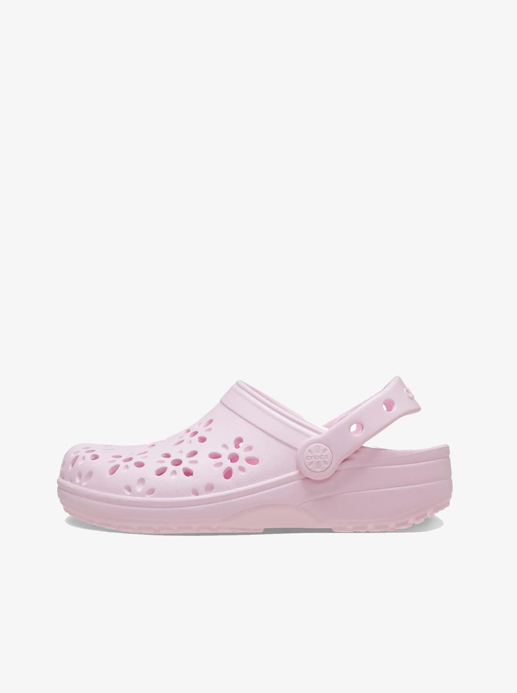 Classic Floral Cut-Out Clog Kids Casual Beach Sandals Stretchable