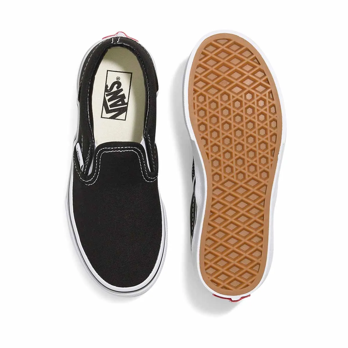 Classic Slip-On 'Black/White' Little Kids' Shoes Foam Midsole Feast Walk
