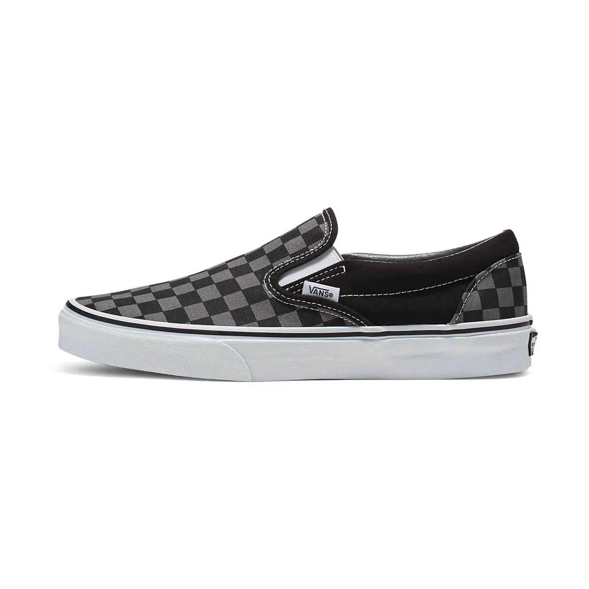 Classic Slip-On Checkerboard 'Pewter Grey Check' Unisex Shoes Toe Protection