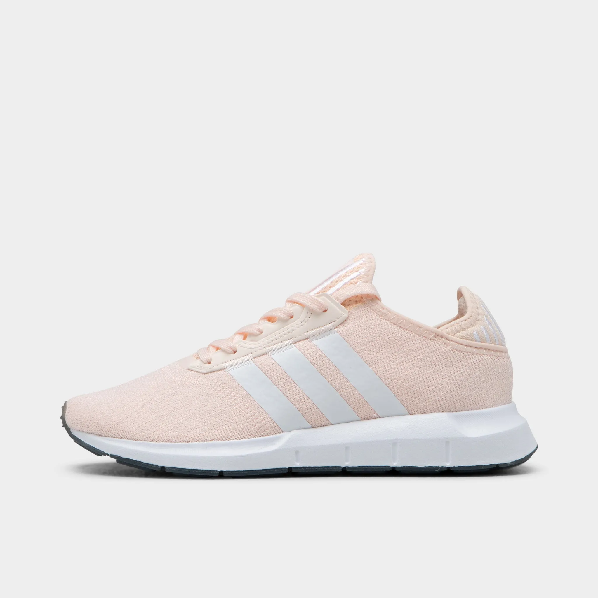 adidas Originals Women's Swift Run X Pink Tint / Cloud White - Core Black running in a sports complex shoes kids' shoes