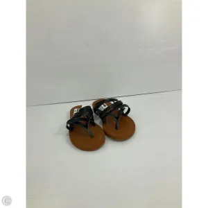 Sandals Flip Flops By Universal Thread In Black, Size: 6 Trail Ready Style Addon