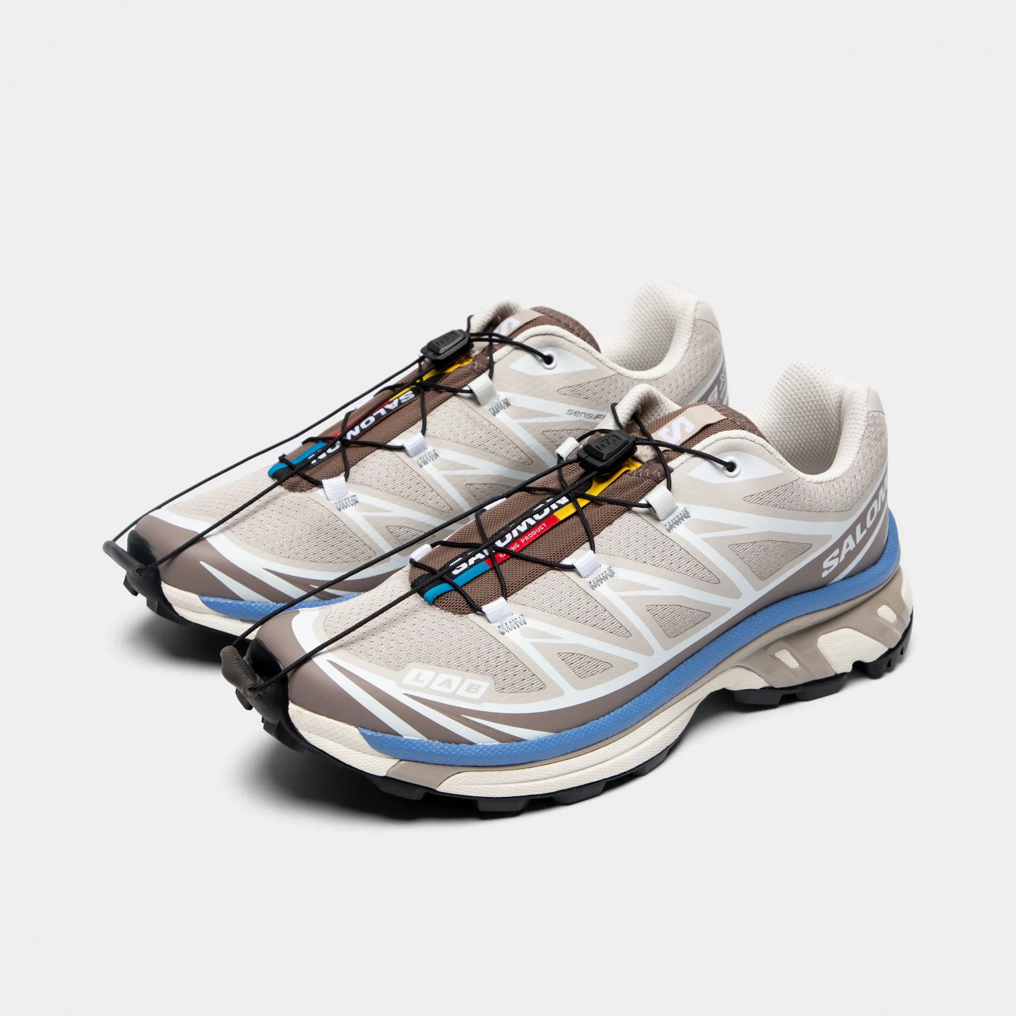 Salomon XT-6 Silver Cloud / Iron - Ultramarine combination shoes
