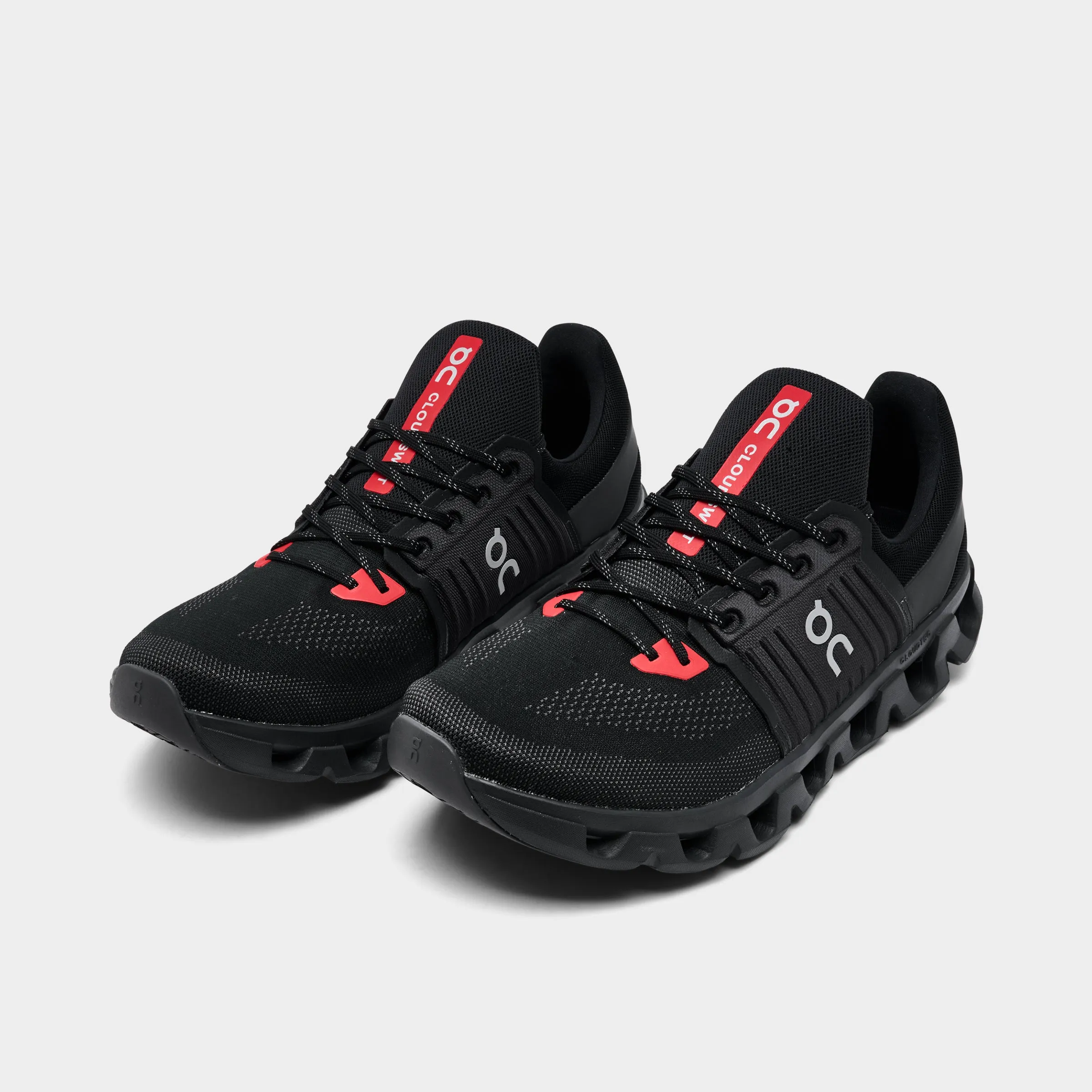 brushed - finish - design shoes quarter - length running wear On Cloudswift 4 Black / Grey - Red