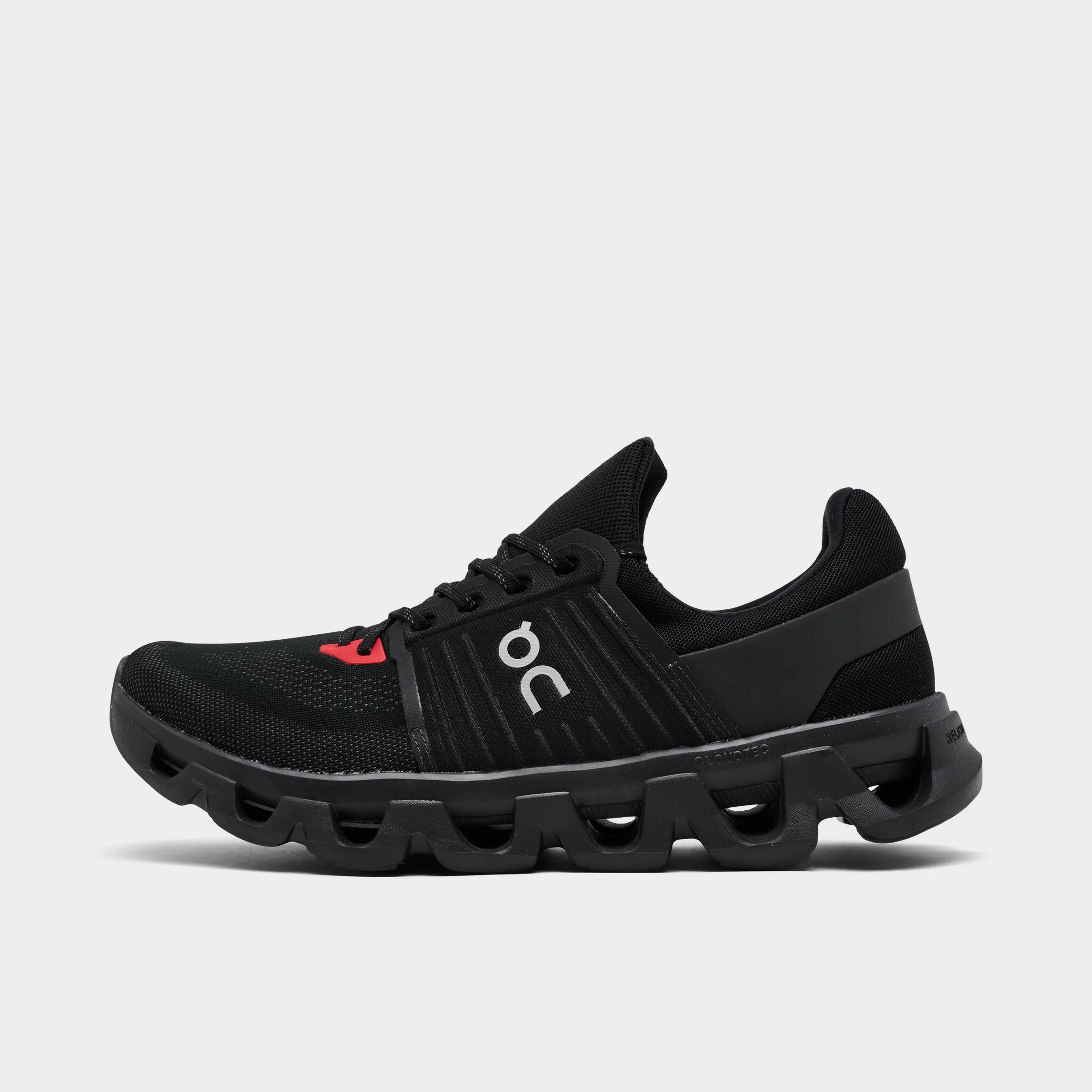 contoured shoes traction - pattern sole shoes On Cloudswift 4 Black / Grey - Red