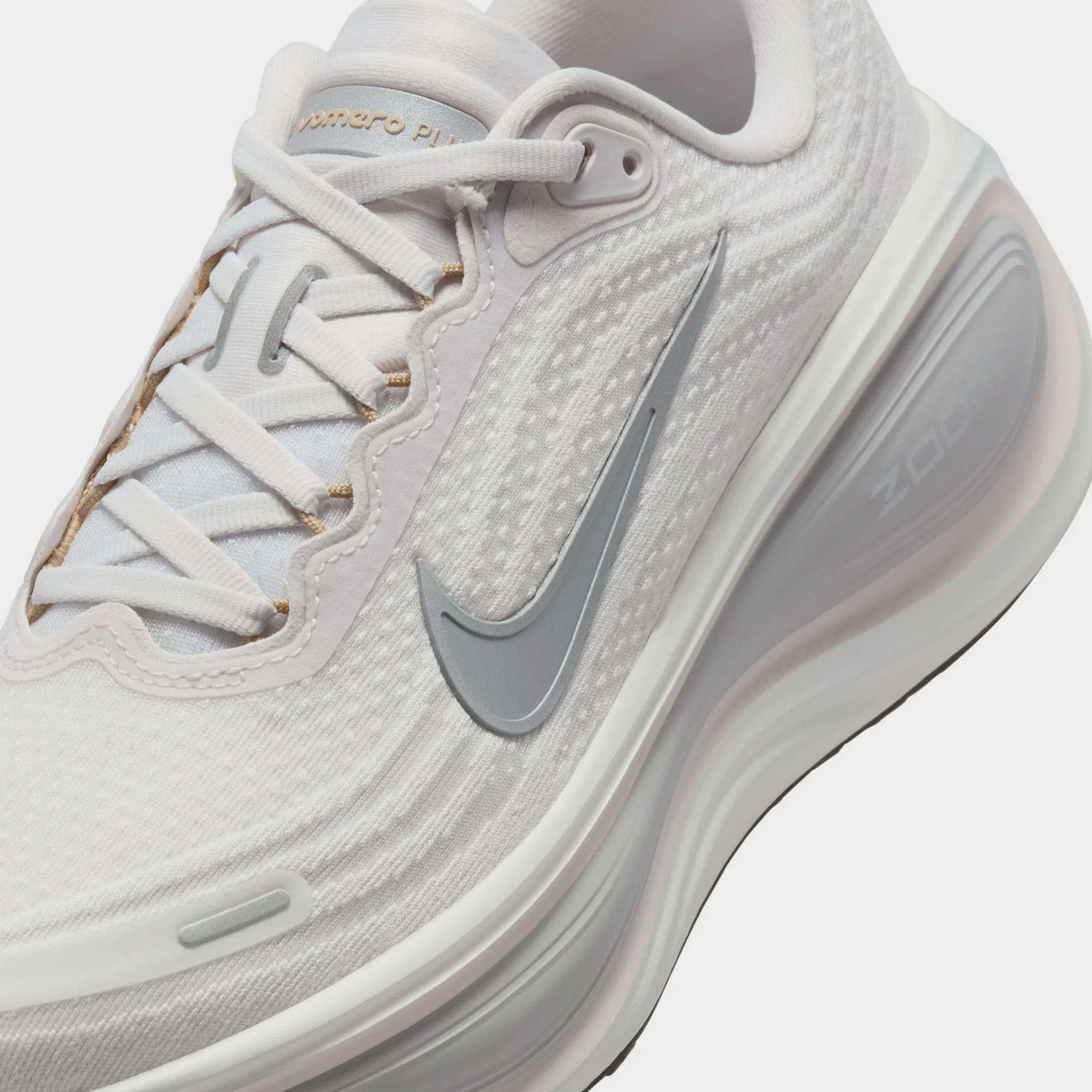 Nike Women's Vomero Plus Vast Grey / Metallic Silver - Off White corporate - run running shoes ultra - marathon shoes