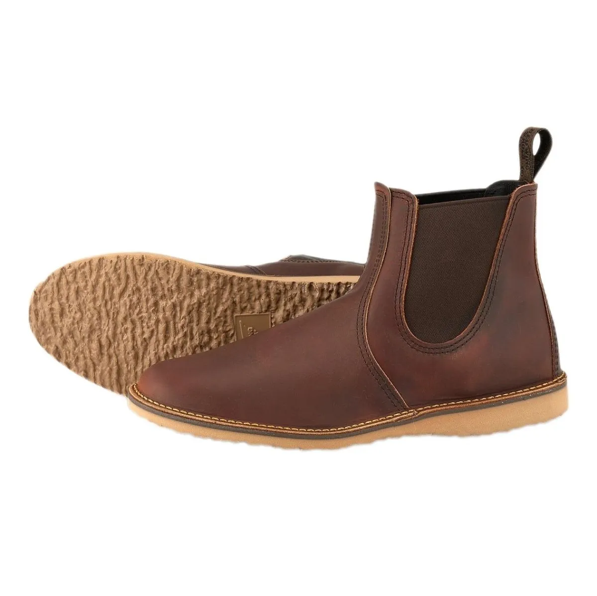 Red Wing Men's Weekender Chelsea 3311 Copper Rough and Tough Grippy Outsole Rainy Day Commuter