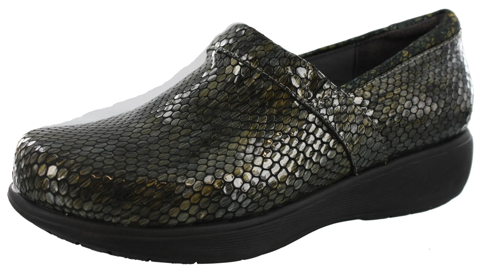 Leather Cool daily runner Grey Anatomy by Softwalk Meredith Sport Nursing Clogs