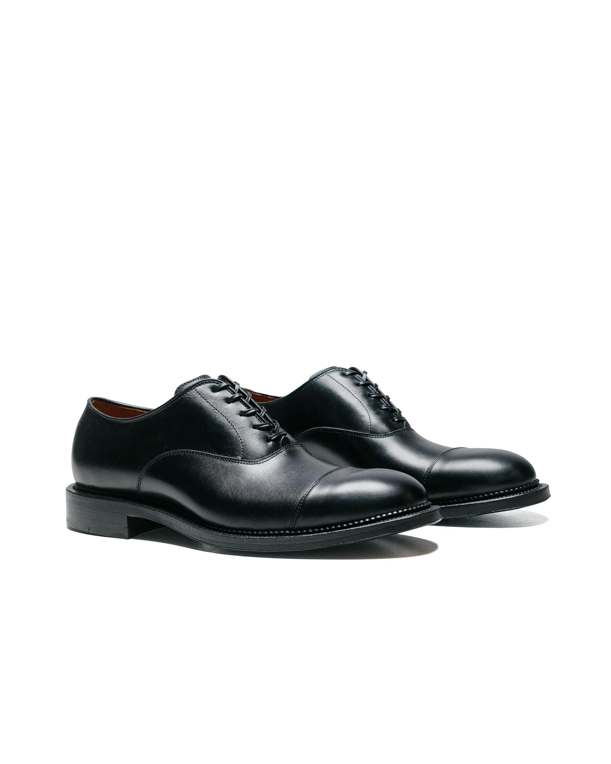 Viberg Bastion Oxford Black French Calf Plush Fit