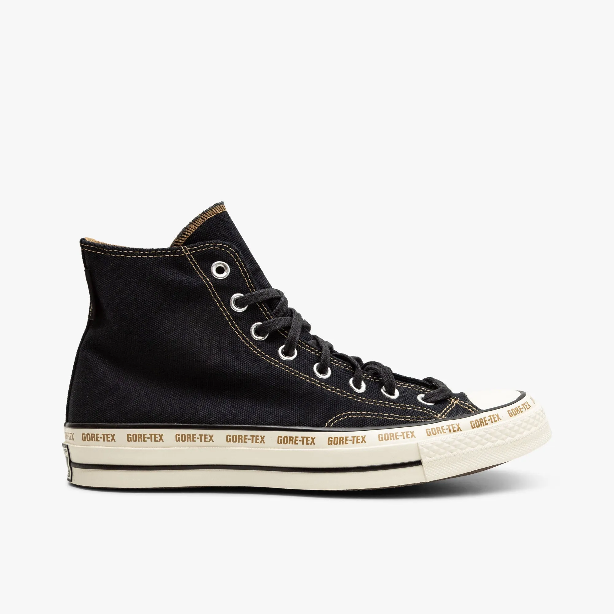 Quick lacing Skate Style Converse Chuck 70 Hi GTX Black / Toadstool Tan - Egret
