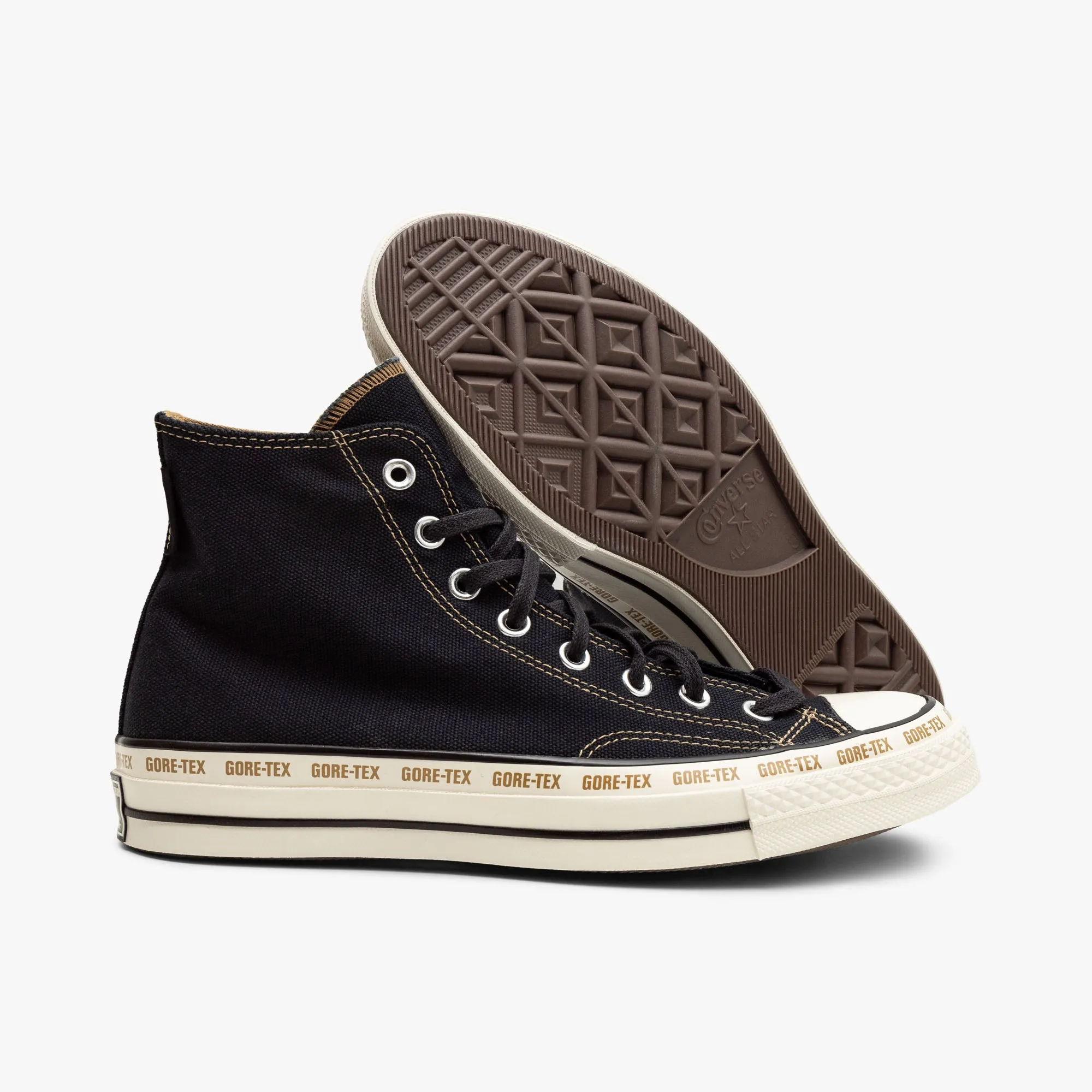 Classic Fit Easy Step Converse Chuck 70 Hi GTX Black / Toadstool Tan - Egret