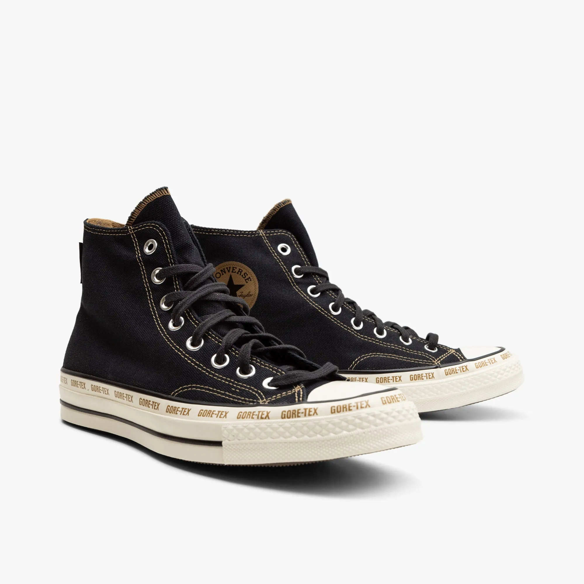 Converse Chuck 70 Hi GTX Black / Toadstool Tan - Egret Elastic laces Pro Comfort