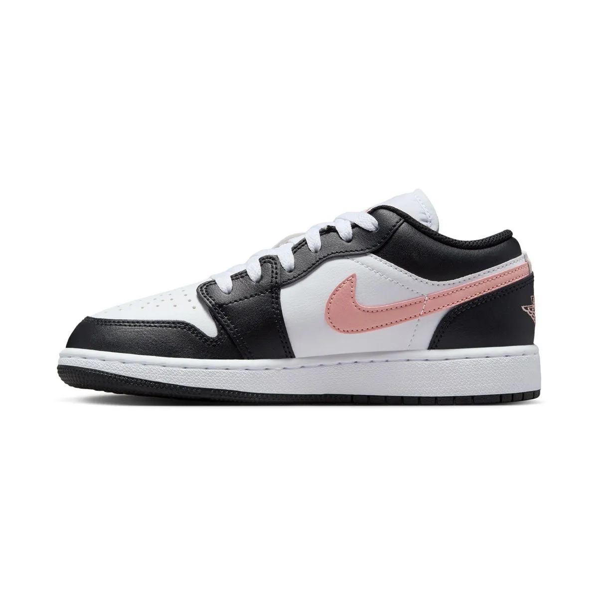 Urban use City Wear Air Jordan 1 Low 'White Black Rust Pink' Big Kids' Shoes
