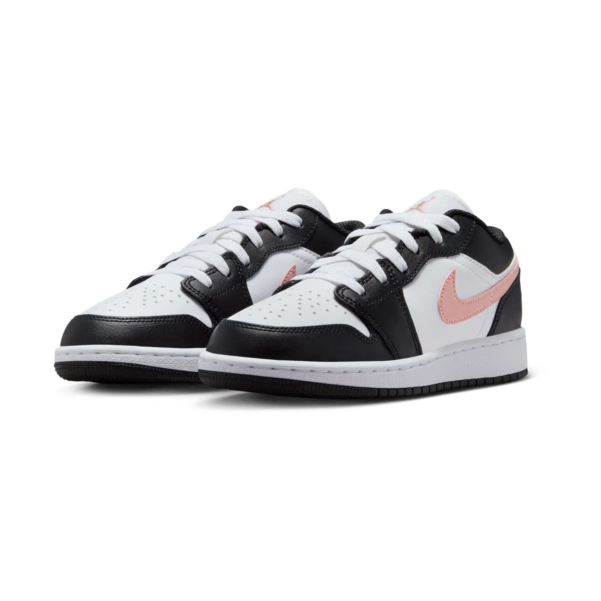 Durable Feel Air Jordan 1 Low 'White Black Rust Pink' Big Kids' Shoes
