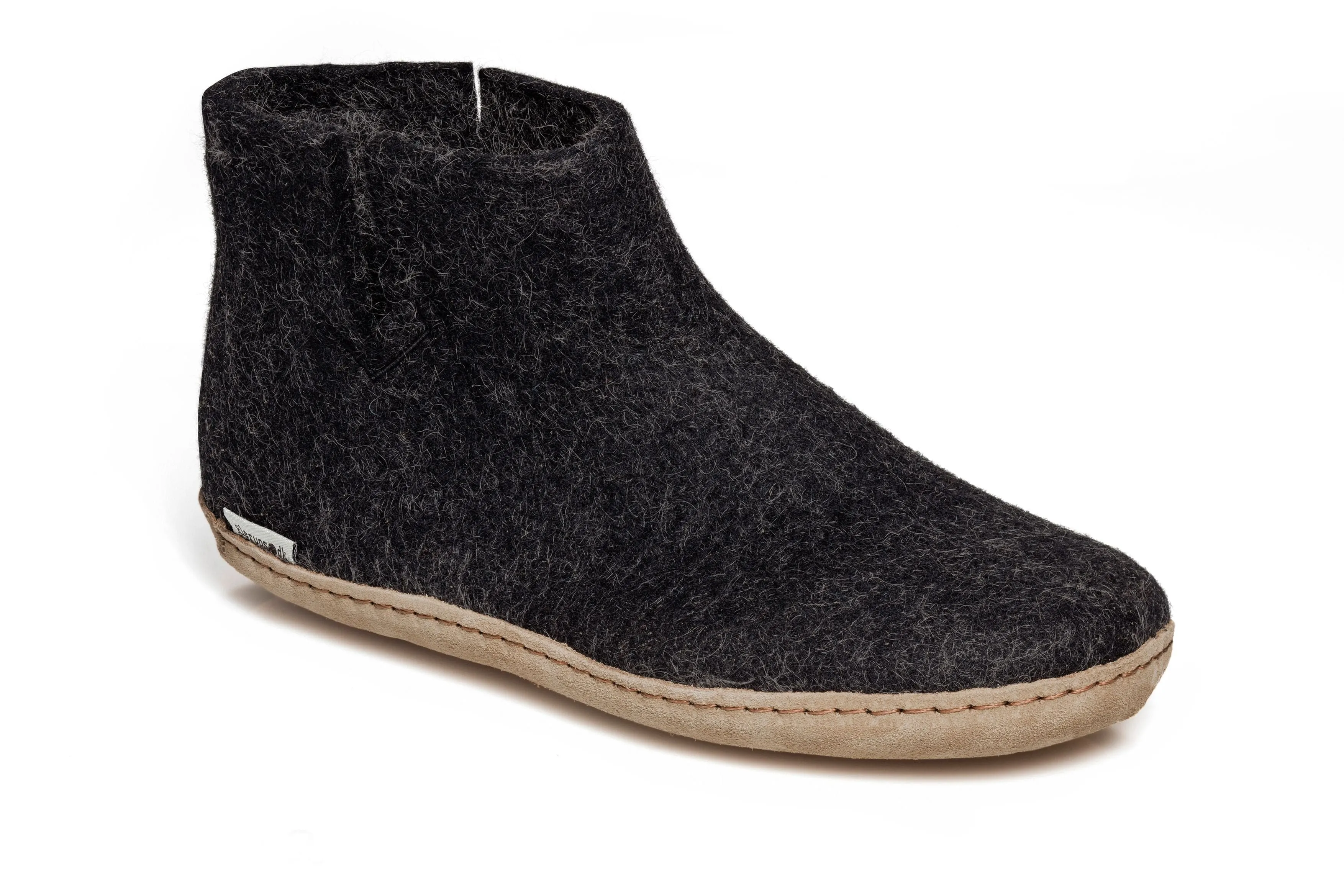 Training Ready Glerups Slipper: Boot, Charcoal, Leather G-02-00