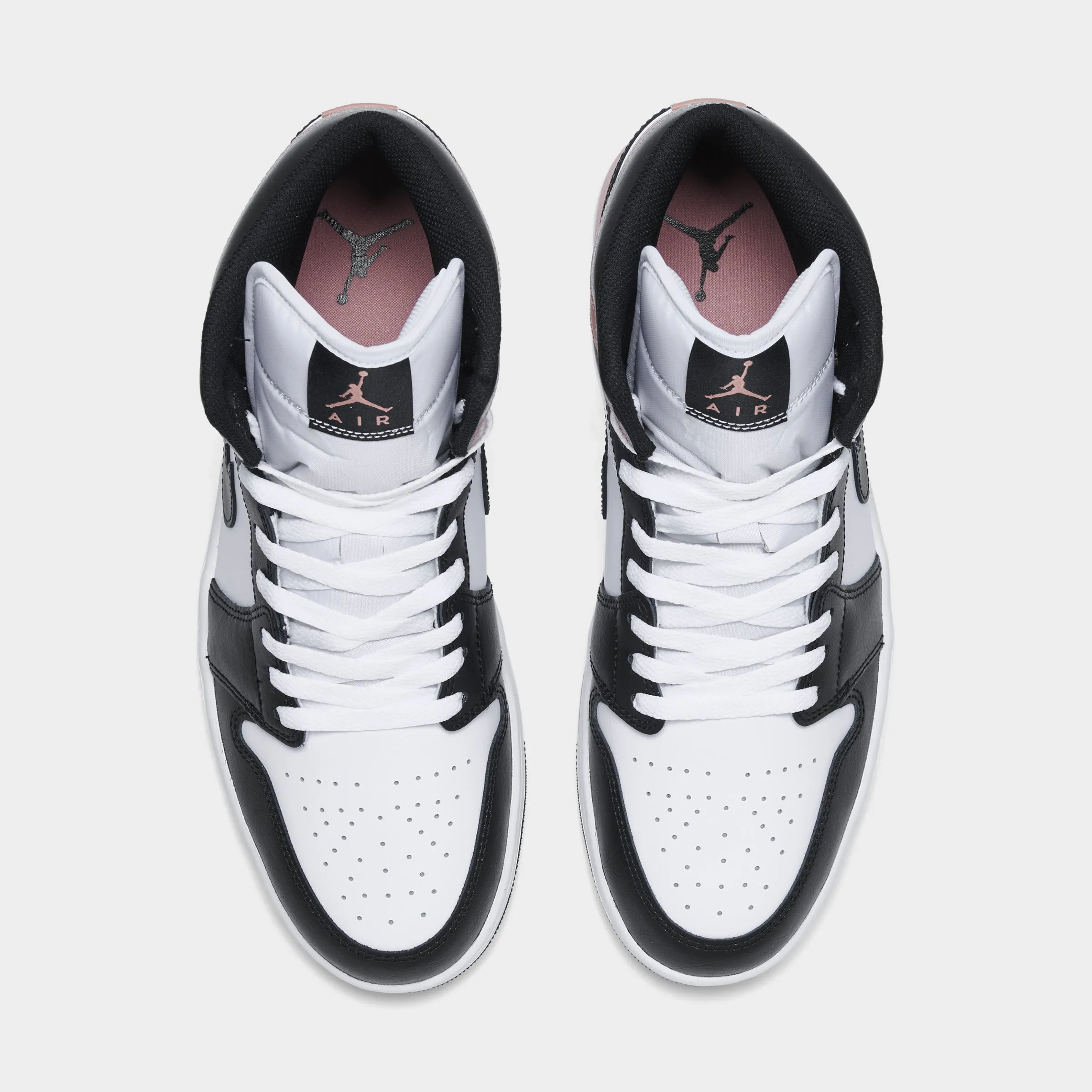 Jordan 1 Mid White / Black - Rust Pink Articulated Toe Spring