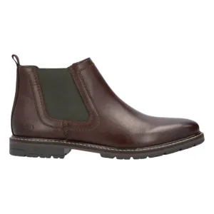 Rieker Men's 13757-25 Chelsea Nougat Brown Leather Thick Lining