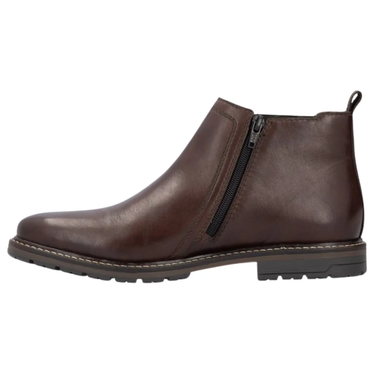 Rieker Men's 13757-25 Chelsea Nougat Brown Leather Sturdy Construction Eco Material River Crossing