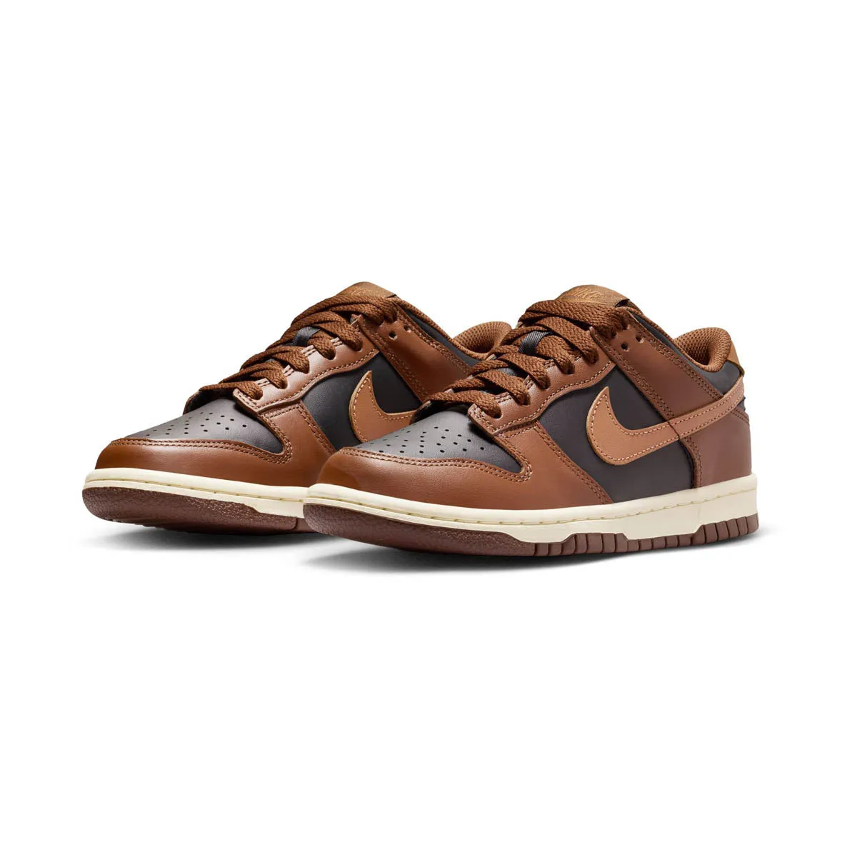 Premium Fit Nike Dunk Low 'Brown Black' Big Kids' Shoes
