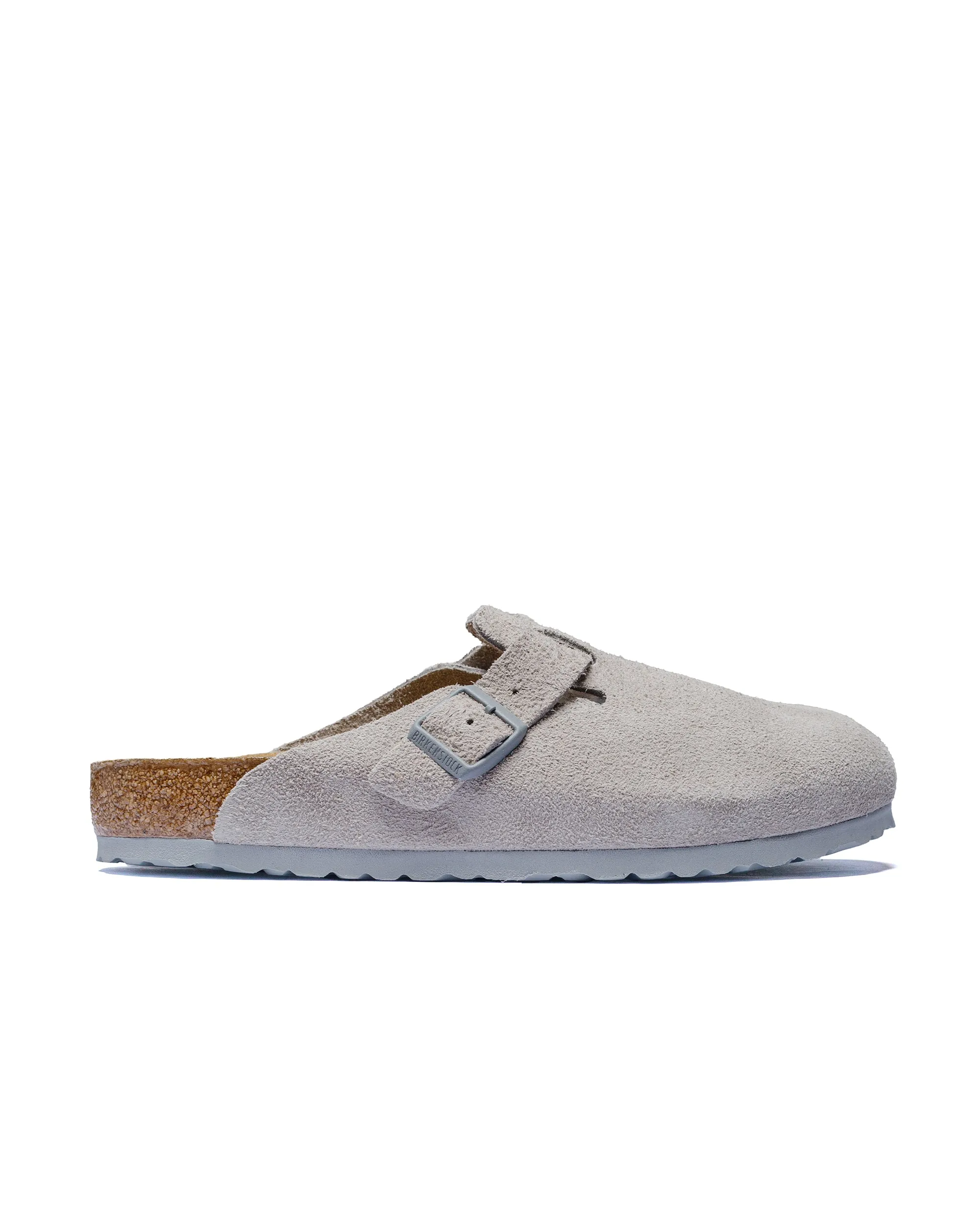real tone Birkenstock Boston Stone Coin Suede