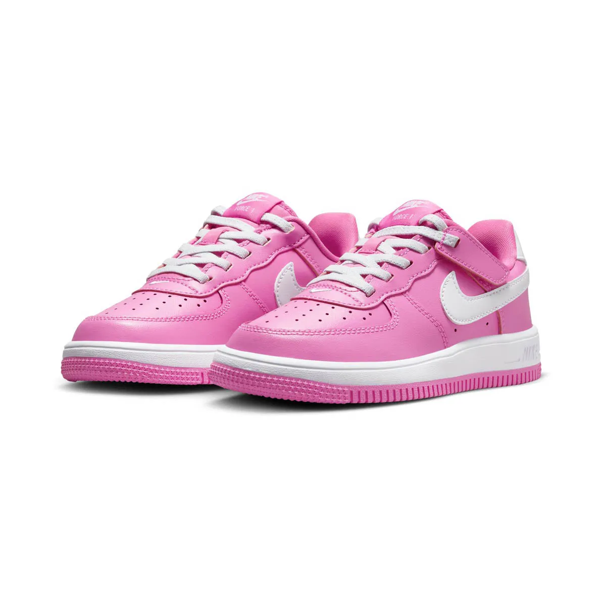 Nike Force 1 Low EasyOn 'Playful Pink' Little Kids' Shoes Sand Hike Soft Motion