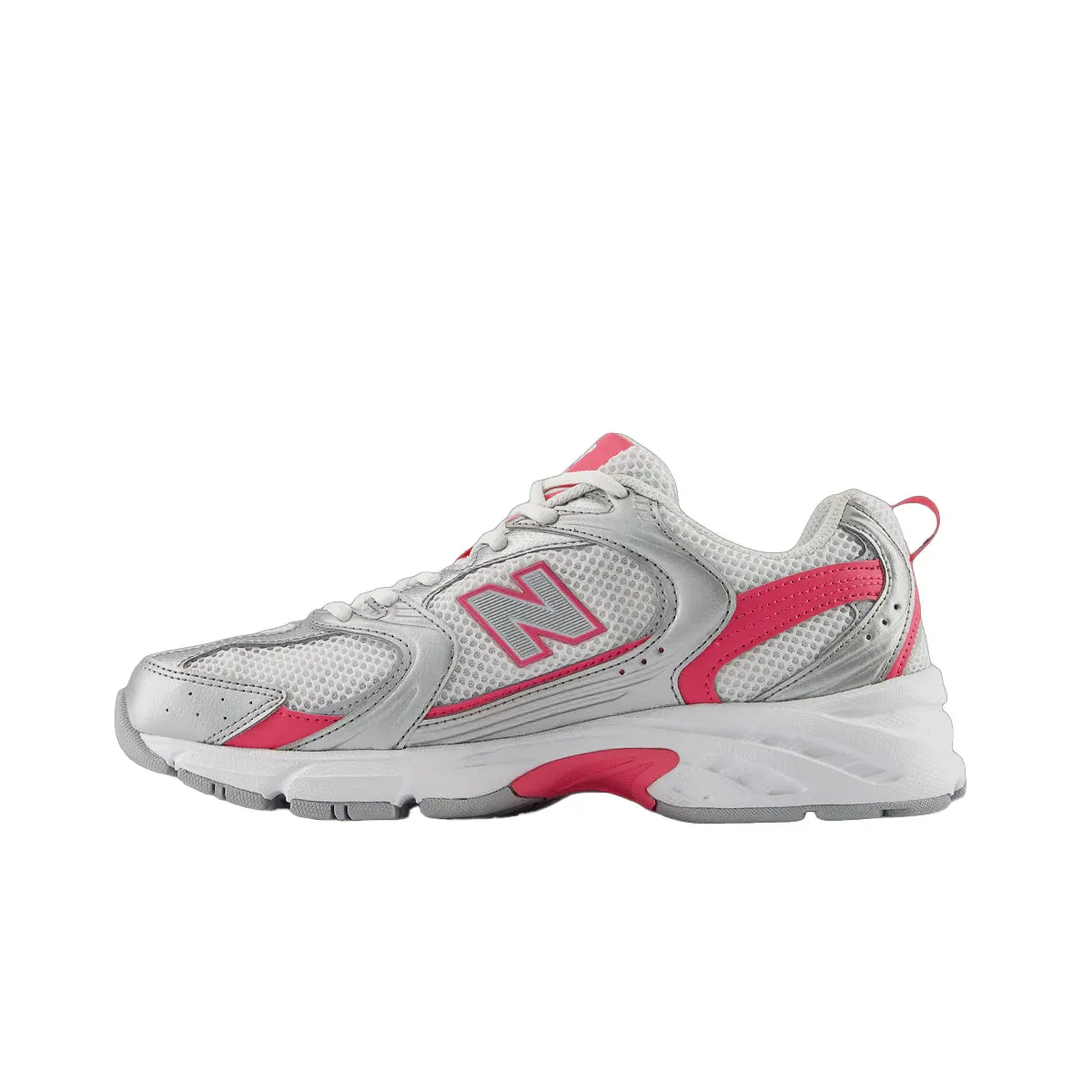 womens new balance 530 (metallic silver/pink) Vibrant lining school students