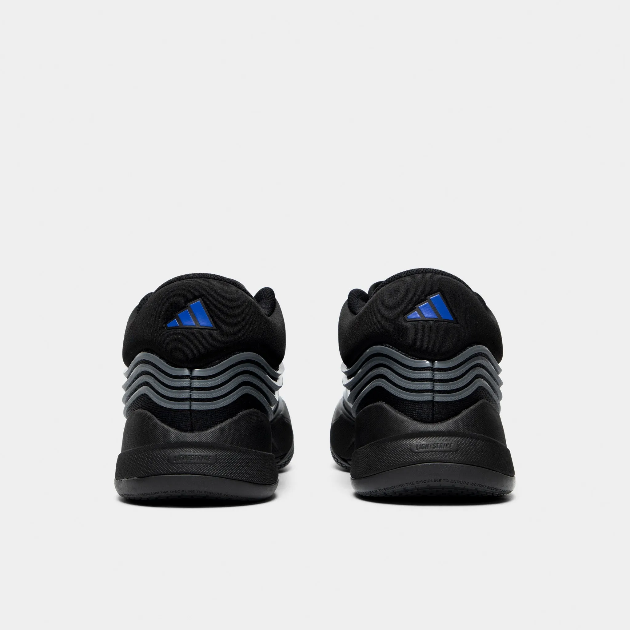Durable Leather Sneakers Athletic Design adidas Dame X Black / Iron Mountain - Lucky Blue