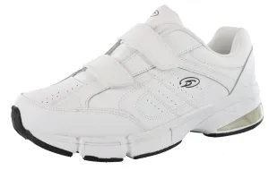 shoe durability Dr. Scholls Mens Omega Hoop and Loop Tennis Shoes for Elderly Wide Width
