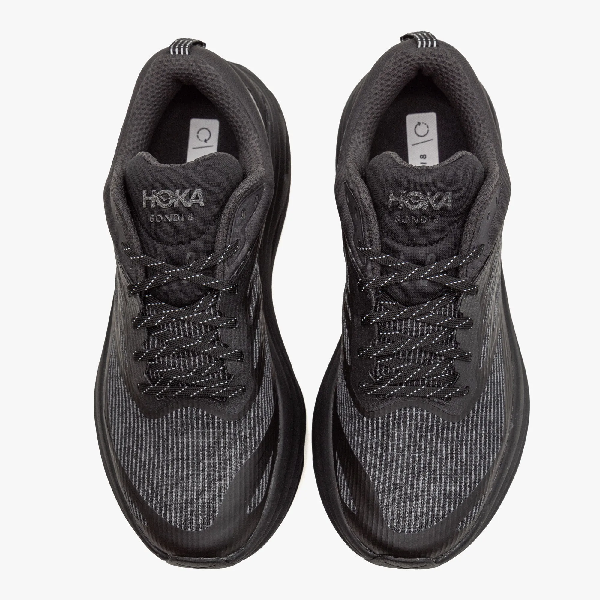 Hoka Bondi 8 TS Caged Black / Black non - perforated - upper shoes