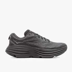sprinting Hoka Bondi 8 TS Caged Black / Black
