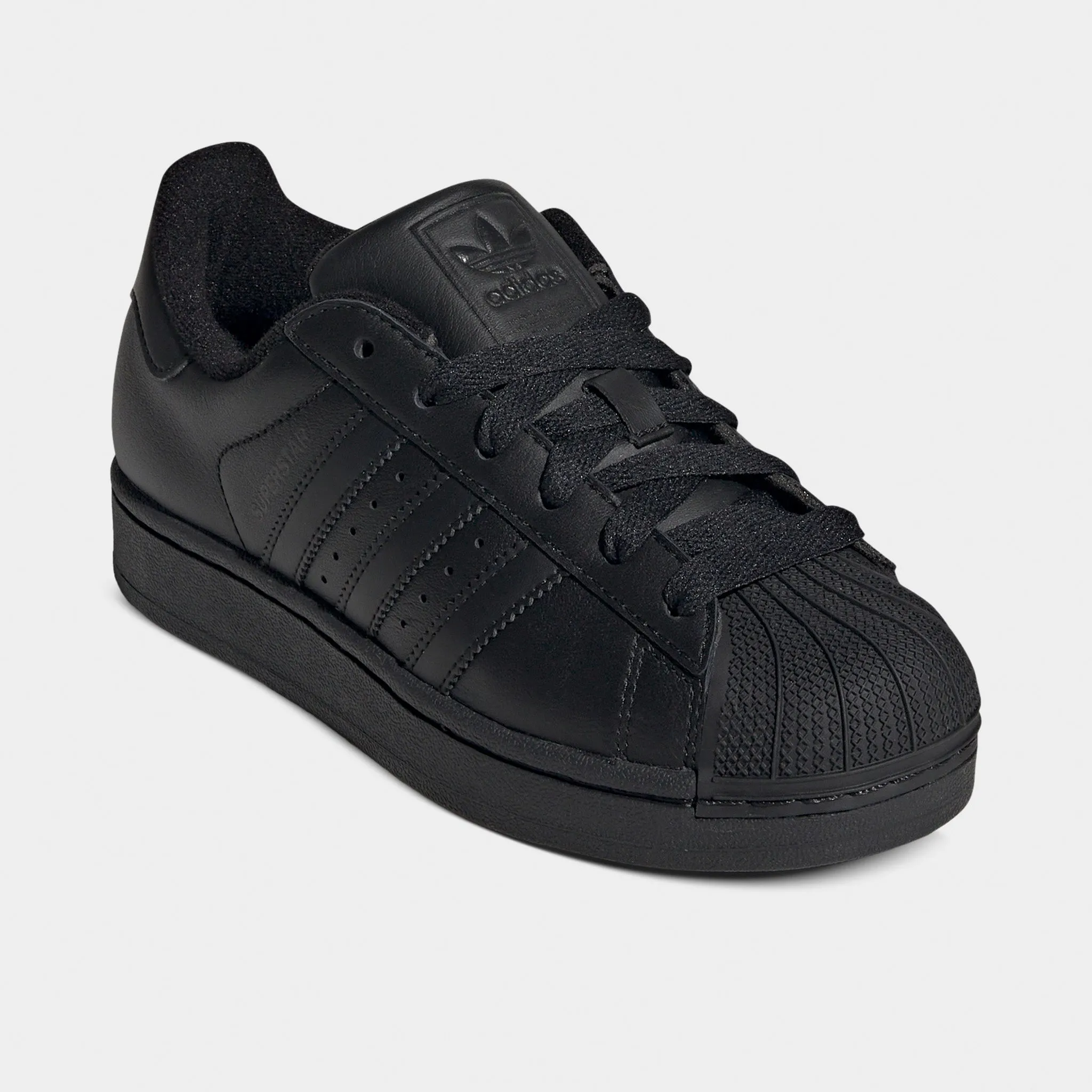 Tensile Reinforced Eyelets adidas Juniors' Superstar II Core Black / Core Black - Core Black