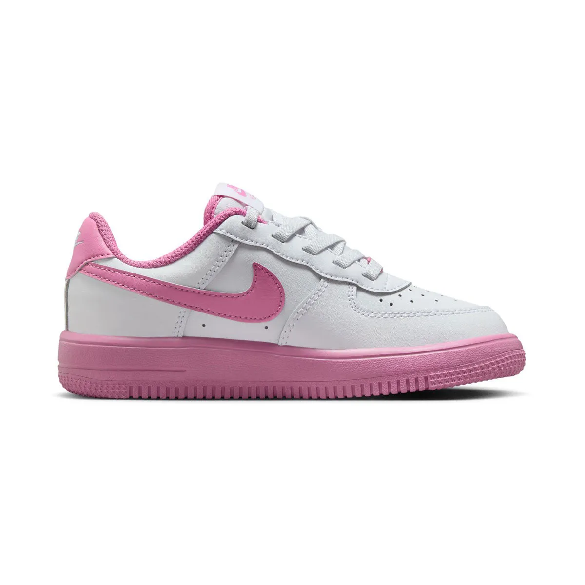 Nike Force 1 Low EasyOn 'White Magic Flamingo' Little Kids' Shoes Stable arch