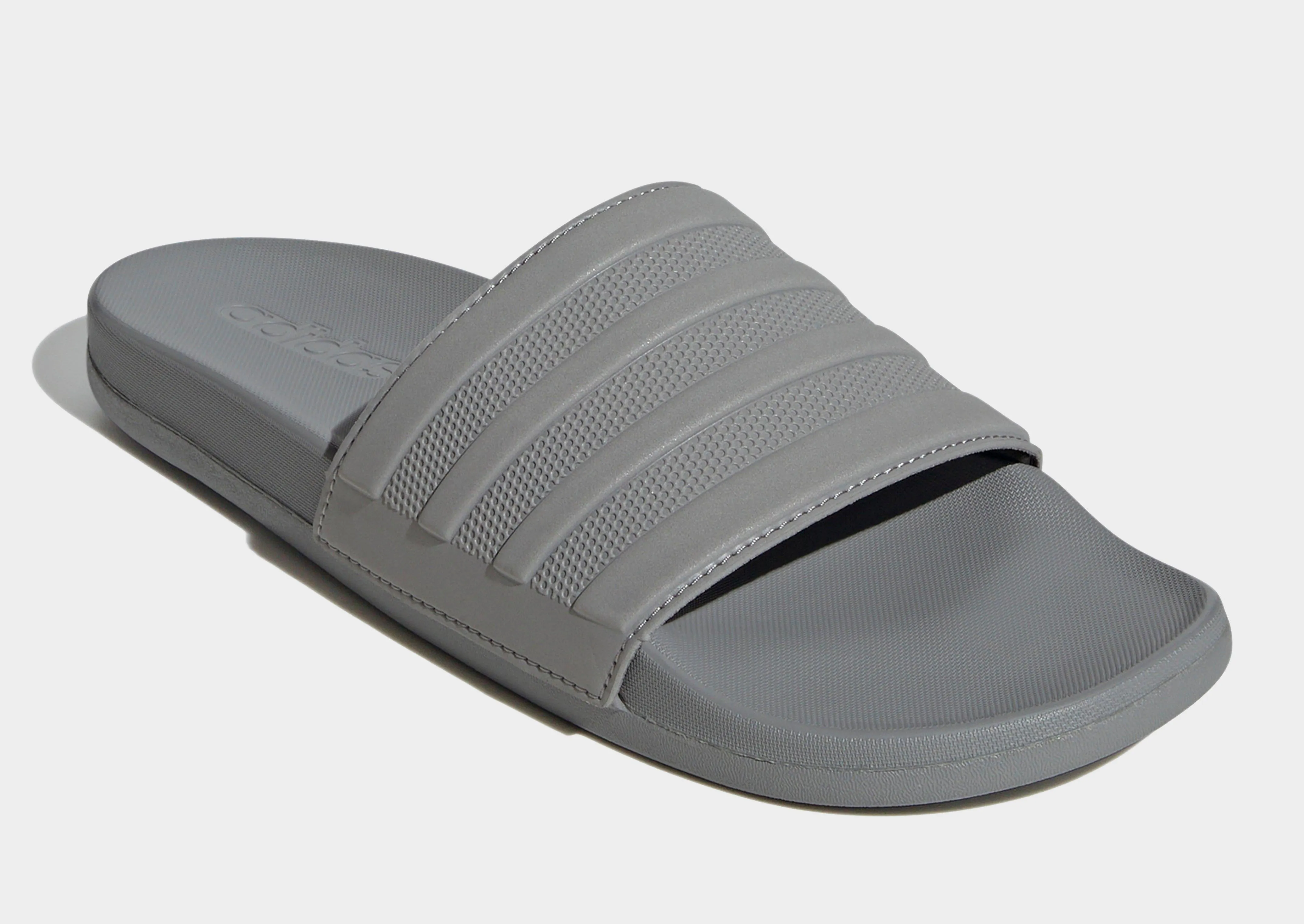 Adilette Comfort Slides Silver Glow Easy Posture
