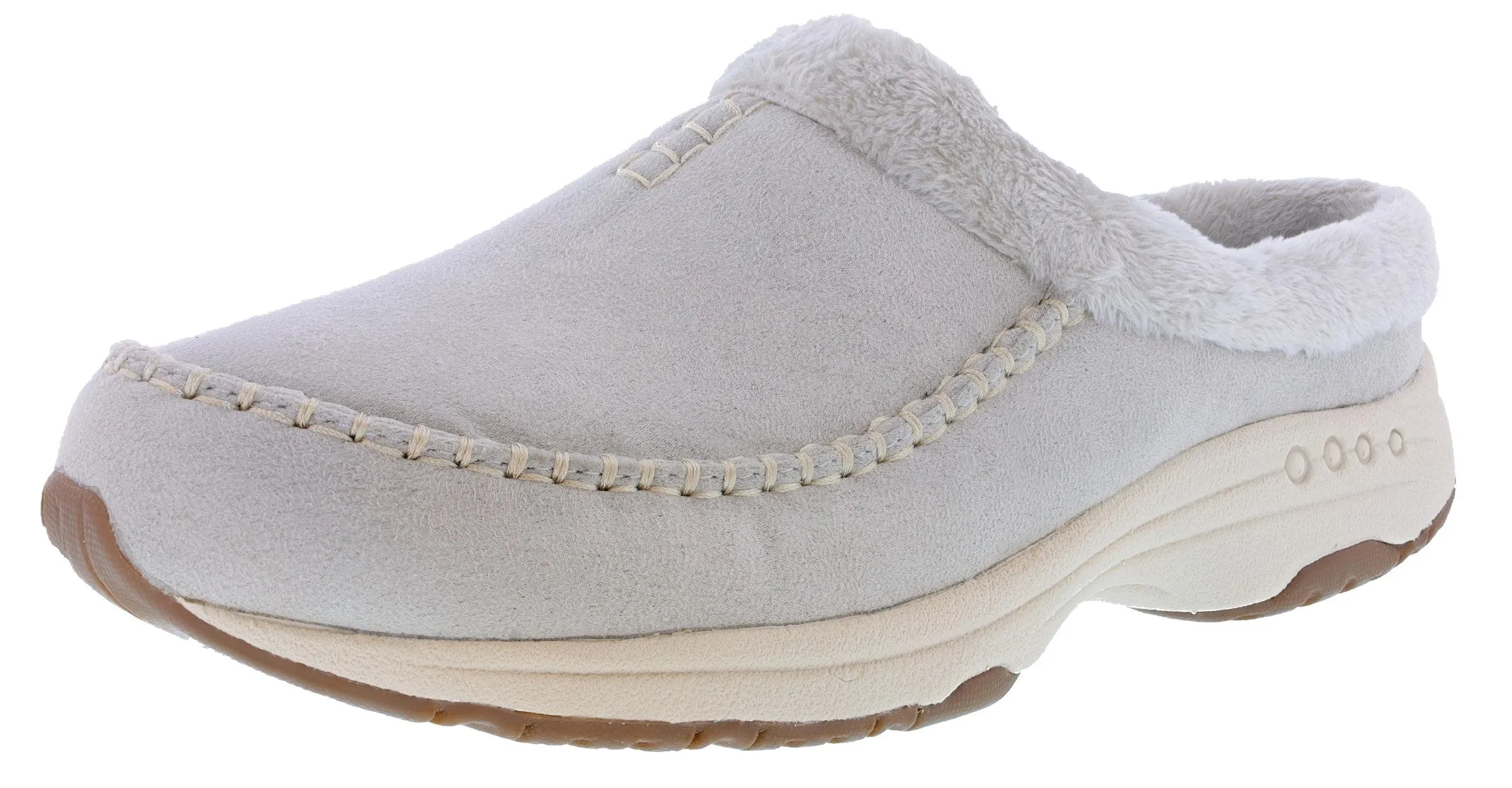 Easy Spirit Women's Travelfurr 2 2E Width Slip On Mule Clogs Travel Companion