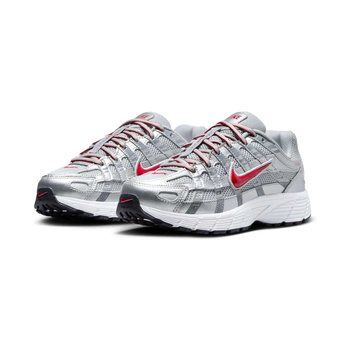 advanced runner running wear Traction Sole Nike P-6000 'Metallic Silver Cool Red' Big Kids' Shoes