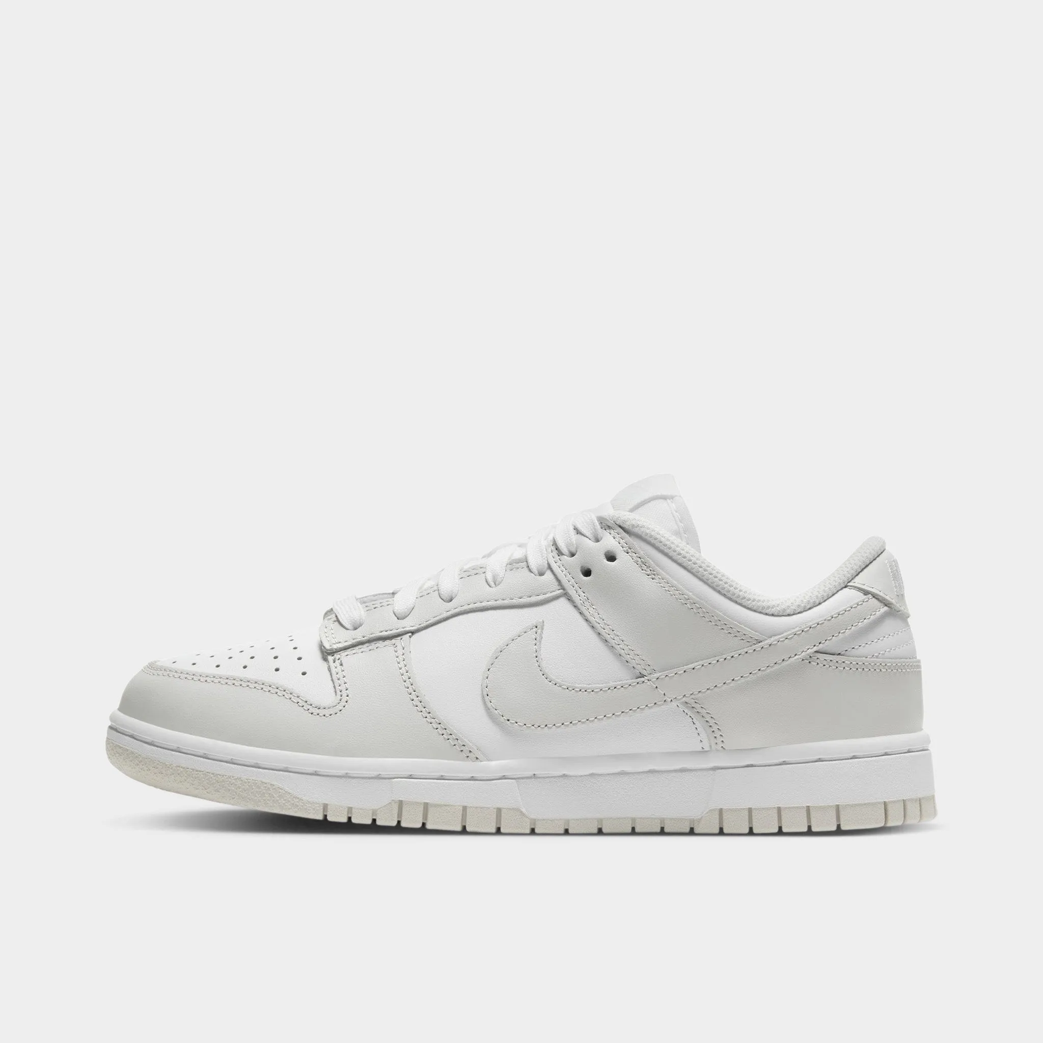 Nike Womens Dunk Low White / Photon Dust - White Foot Agility Cushioned Heel Area